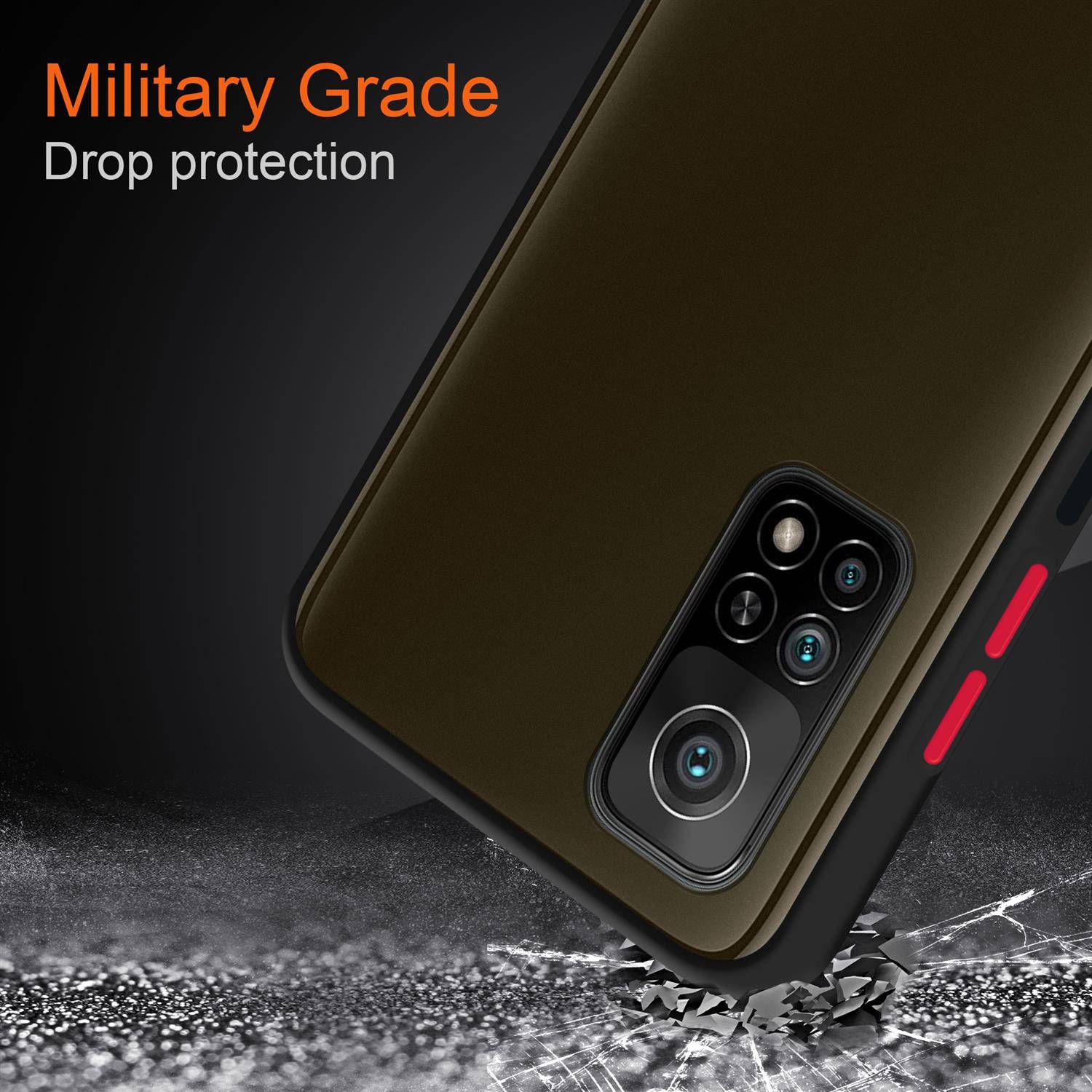 Cadorabo Hülle für Xiaomi Mi 10T / Mi 10T PRO Schutz Hülle in Transparent Handyhülle Hybrid Schutzhülle Etui TPU Silikon