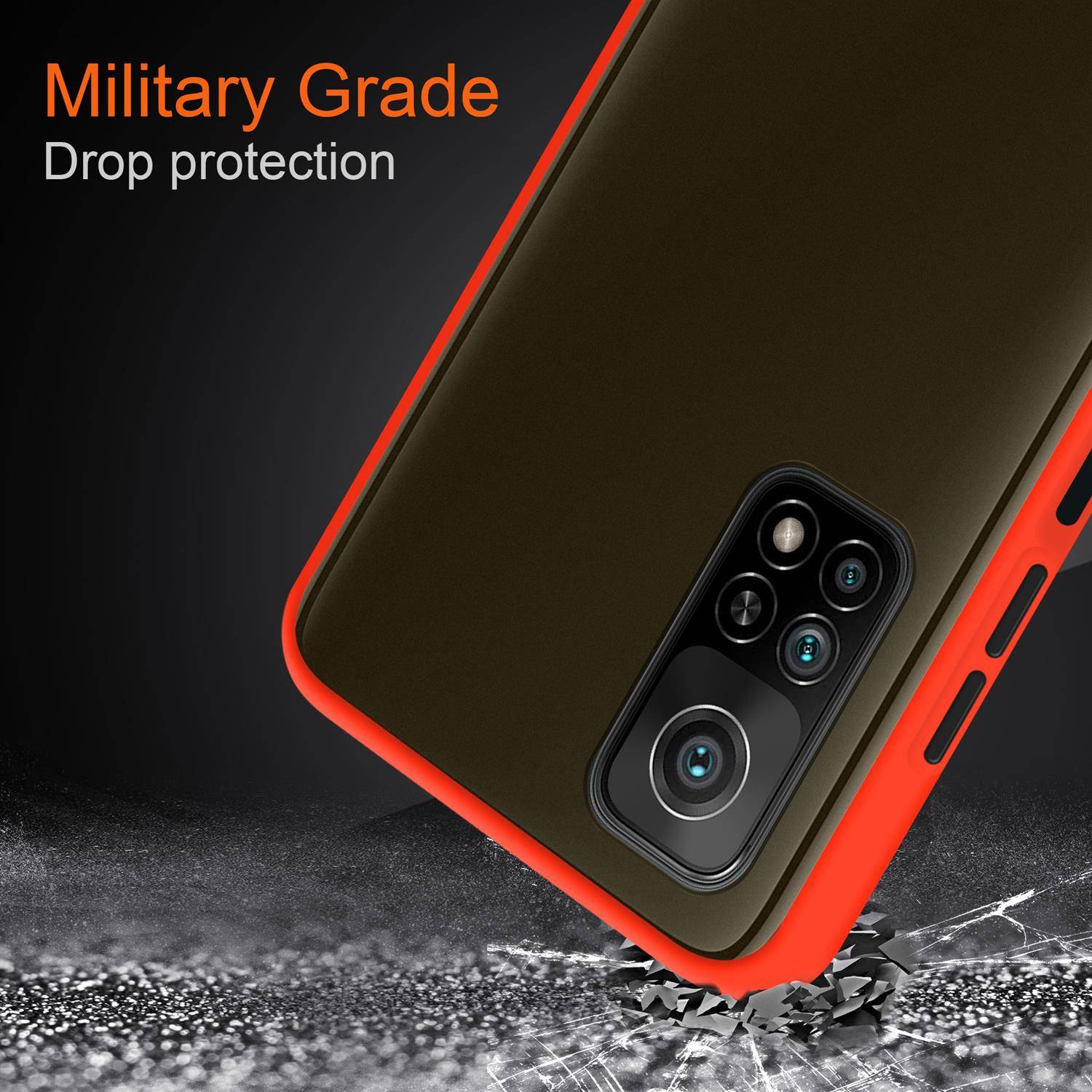 Cadorabo Hülle für Xiaomi Mi 10T / Mi 10T PRO Schutz Hülle in Transparent Handyhülle Hybrid Schutzhülle Etui TPU Silikon