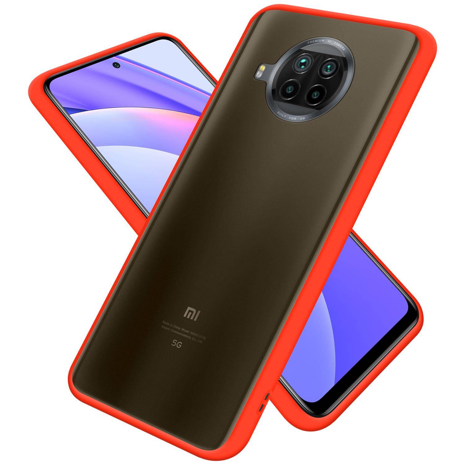 Cadorabo Hülle für Xiaomi Mi 10T LITE Schutz Hülle in Transparent Handyhülle Hybrid Schutzhülle Etui TPU Silikon
