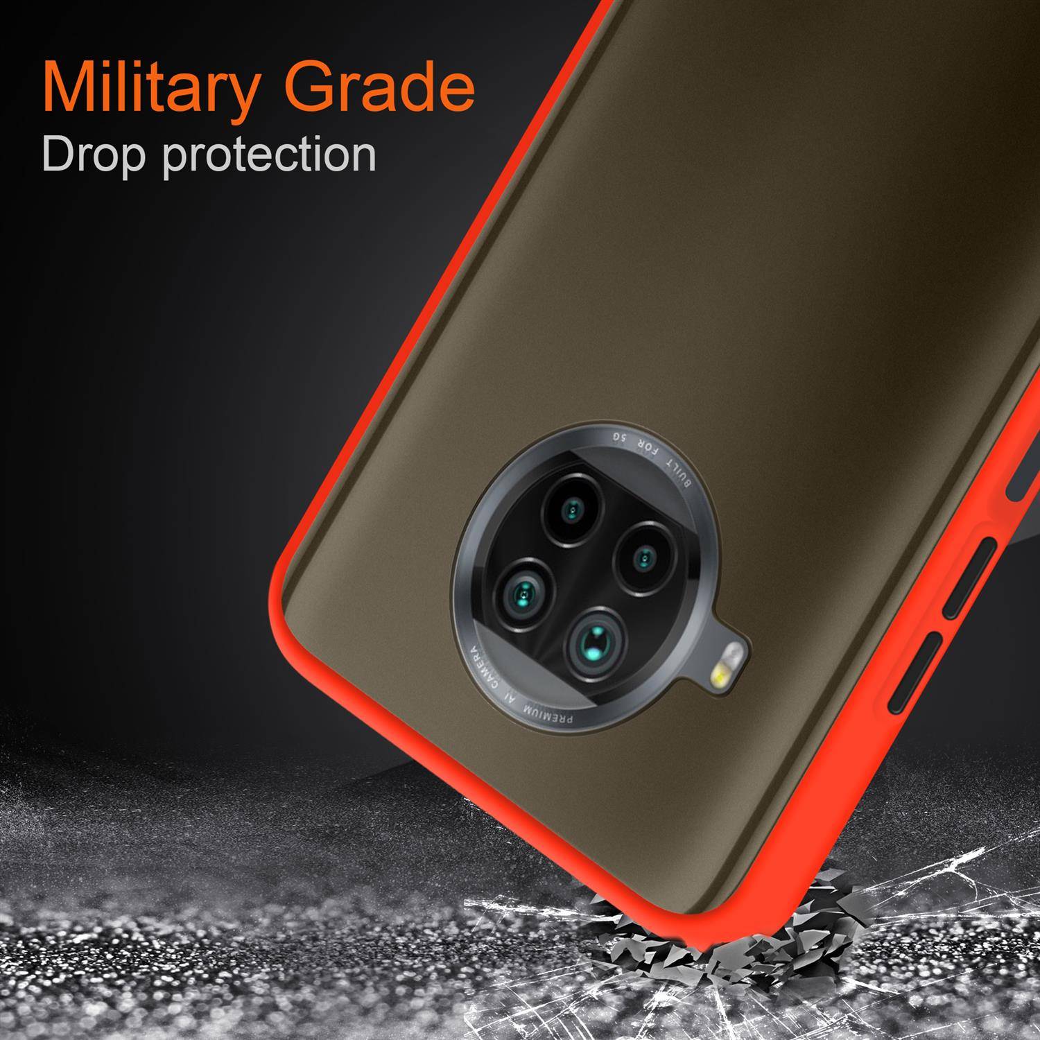 Cadorabo Hülle für Xiaomi Mi 10T LITE Schutz Hülle in Transparent Handyhülle Hybrid Schutzhülle Etui TPU Silikon