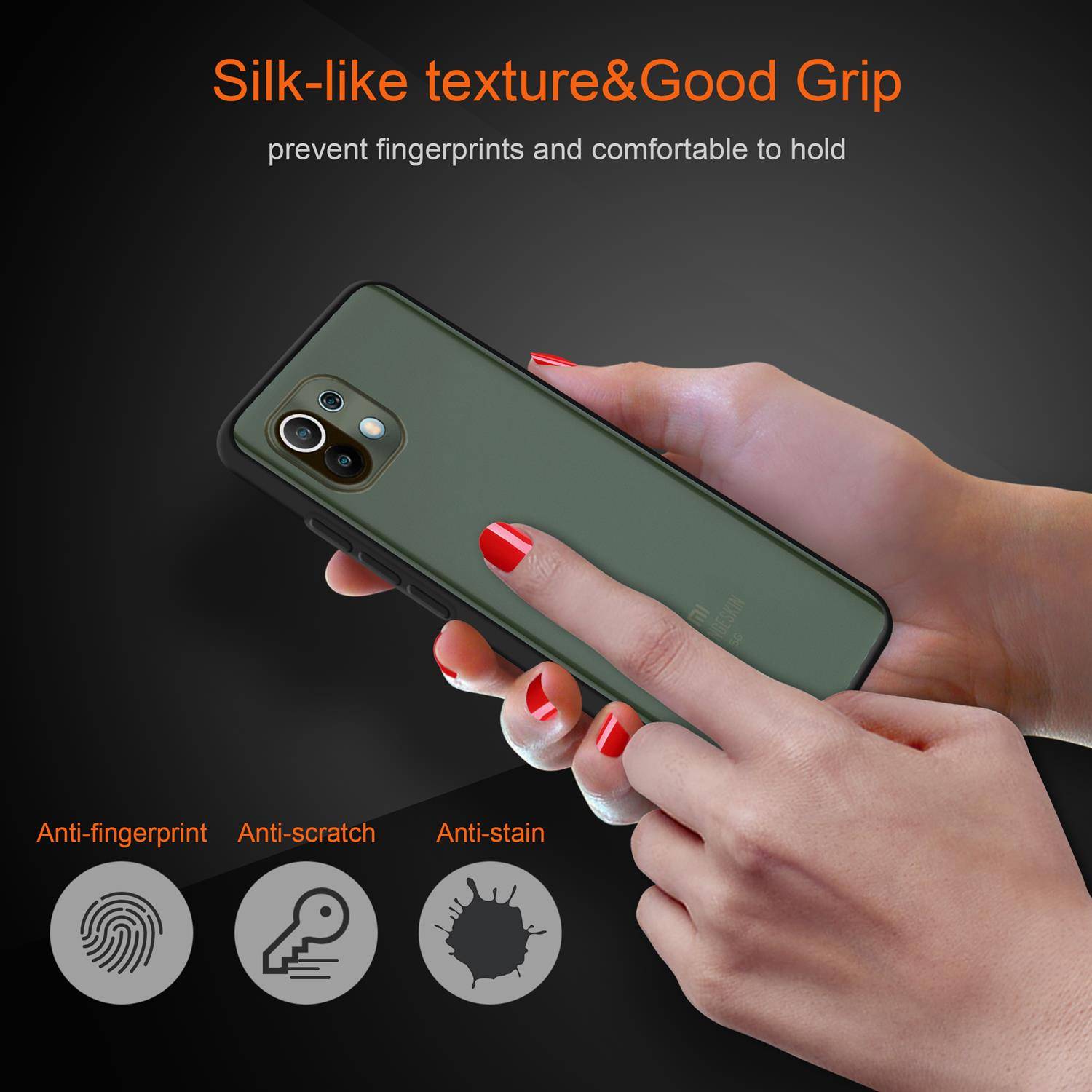 Cadorabo Hülle für Xiaomi Mi 11 5G Schutz Hülle in Schwarz Handyhülle Hybrid Schutzhülle Etui TPU Silikon