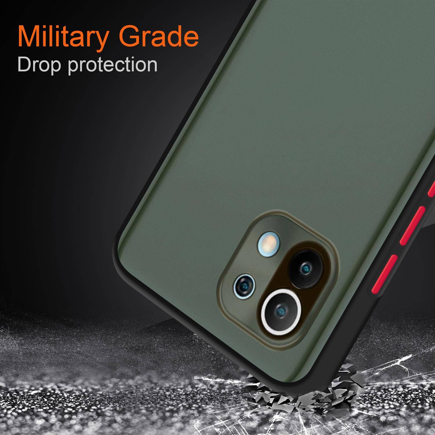 Cadorabo Hülle für Xiaomi Mi 11 5G Schutz Hülle in Transparent Handyhülle Hybrid Schutzhülle Etui TPU Silikon