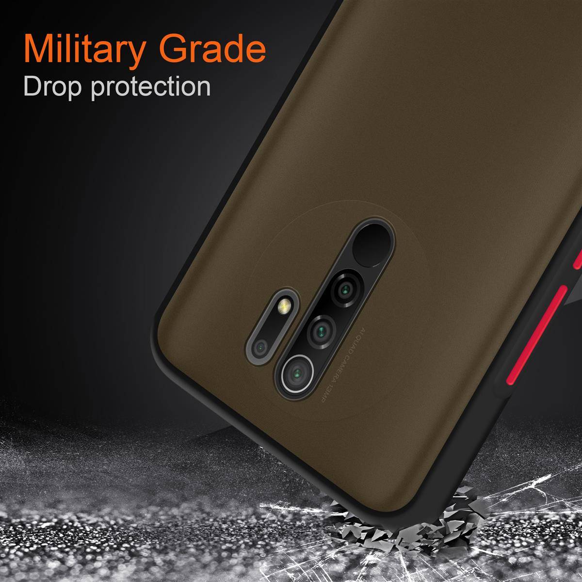 Cadorabo Hülle für Xiaomi RedMi 9 Schutz Hülle in Transparent Handyhülle Hybrid Schutzhülle Etui TPU Silikon