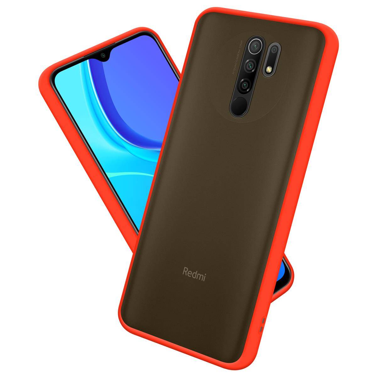 Cadorabo Hülle für Xiaomi RedMi 9 Schutz Hülle in Transparent Handyhülle Hybrid Schutzhülle Etui TPU Silikon