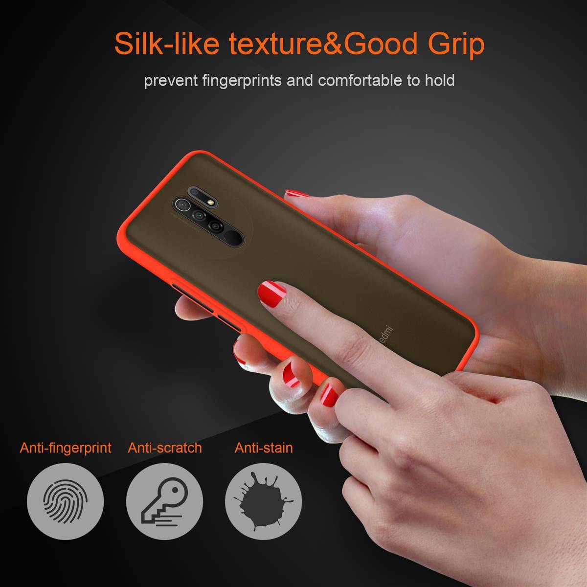 Cadorabo Hülle für Xiaomi RedMi 9 Schutz Hülle in Transparent Handyhülle Hybrid Schutzhülle Etui TPU Silikon