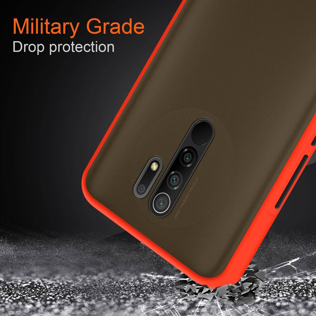Cadorabo Hülle für Xiaomi RedMi 9 Schutz Hülle in Transparent Handyhülle Hybrid Schutzhülle Etui TPU Silikon