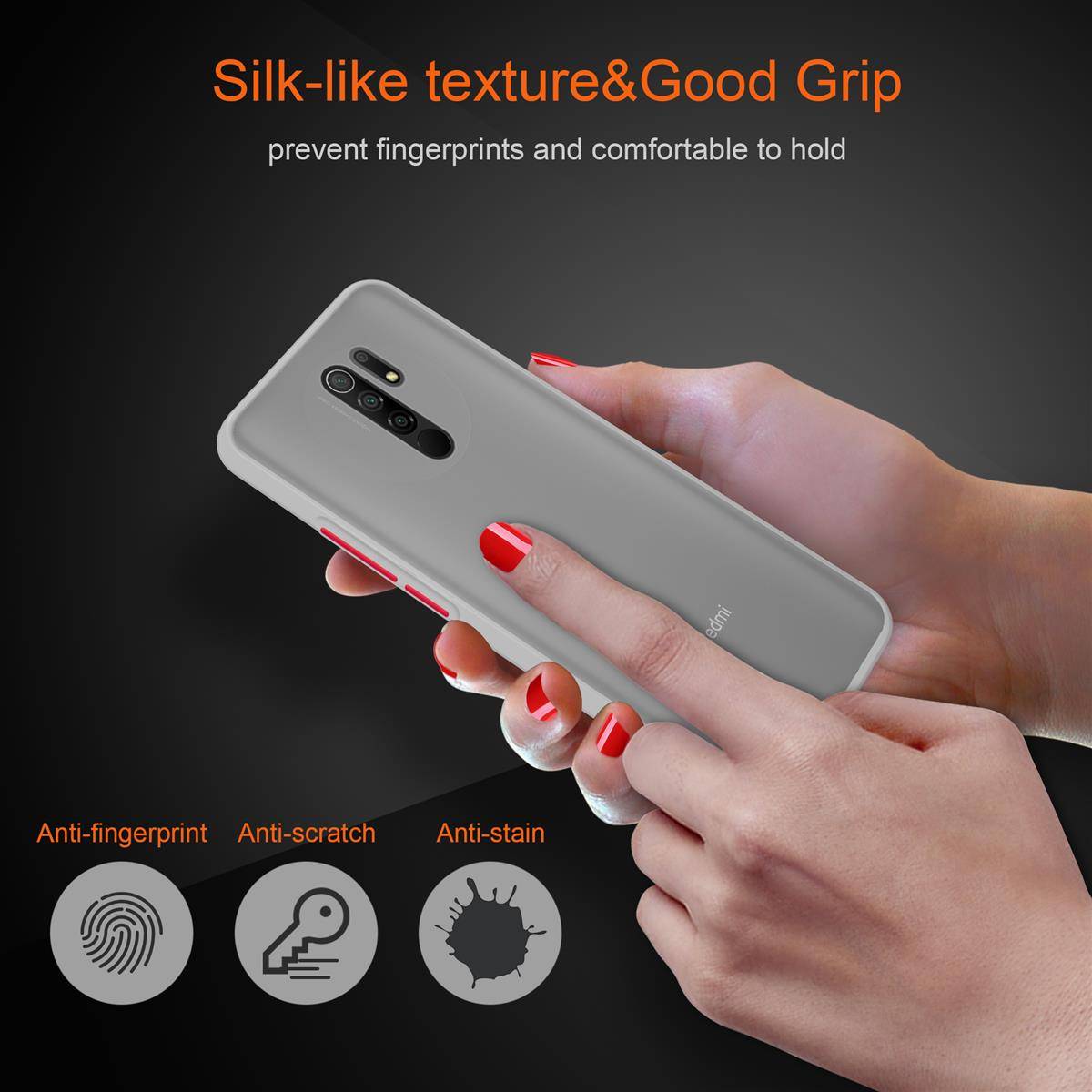 Cadorabo Hülle für Xiaomi RedMi 9 Schutz Hülle in Transparent Handyhülle Hybrid Schutzhülle Etui TPU Silikon