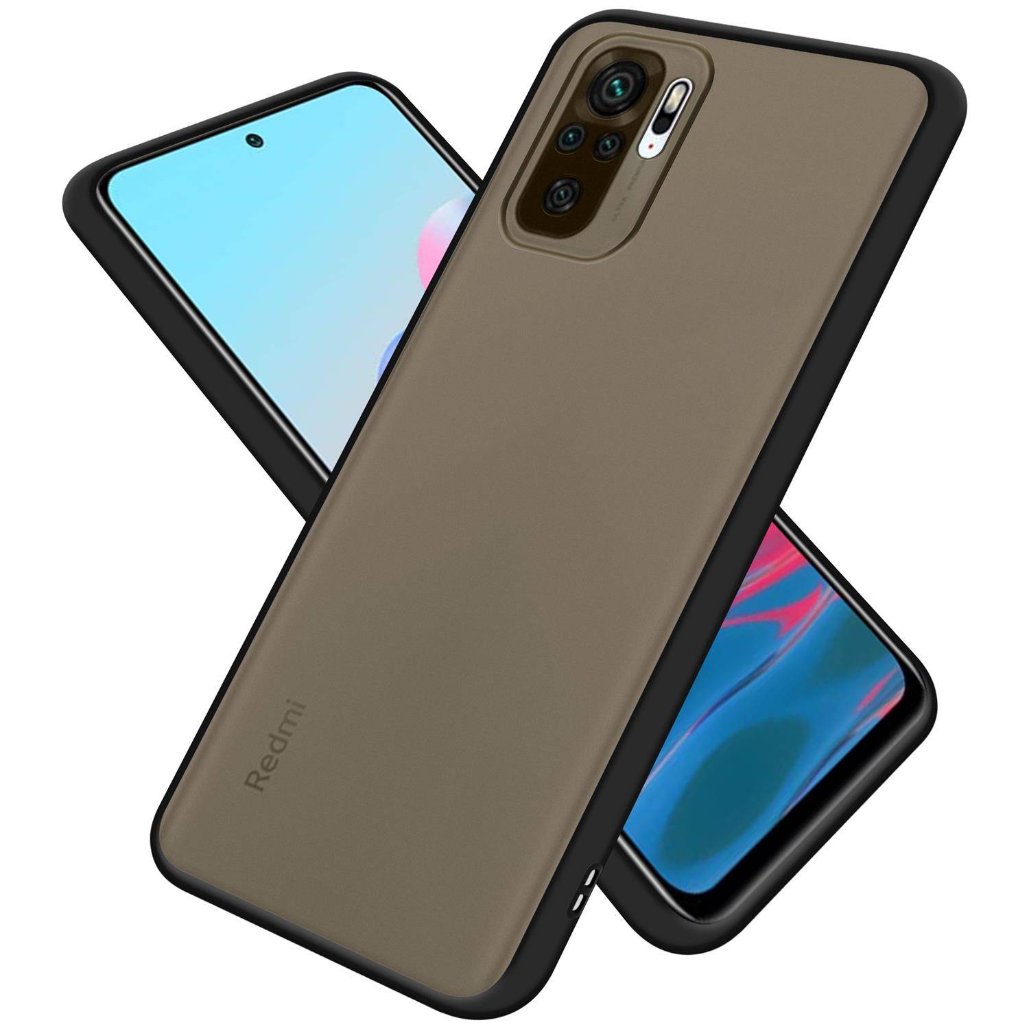 Cadorabo Hülle für Xiaomi RedMi NOTE 10 4G / RedMi NOTE 10S Schutz Hülle in Transparent Handyhülle Hybrid Schutzhülle