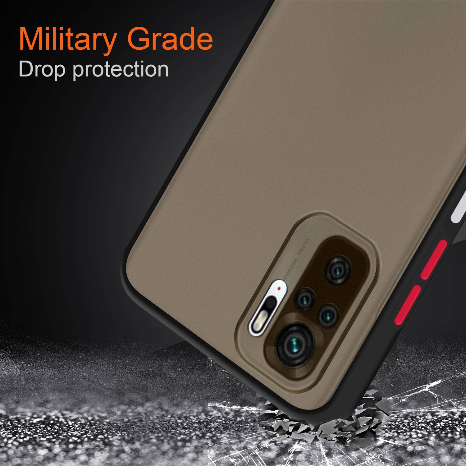 Cadorabo Hülle für Xiaomi RedMi NOTE 10 4G / RedMi NOTE 10S Schutz Hülle in Transparent Handyhülle Hybrid Schutzhülle