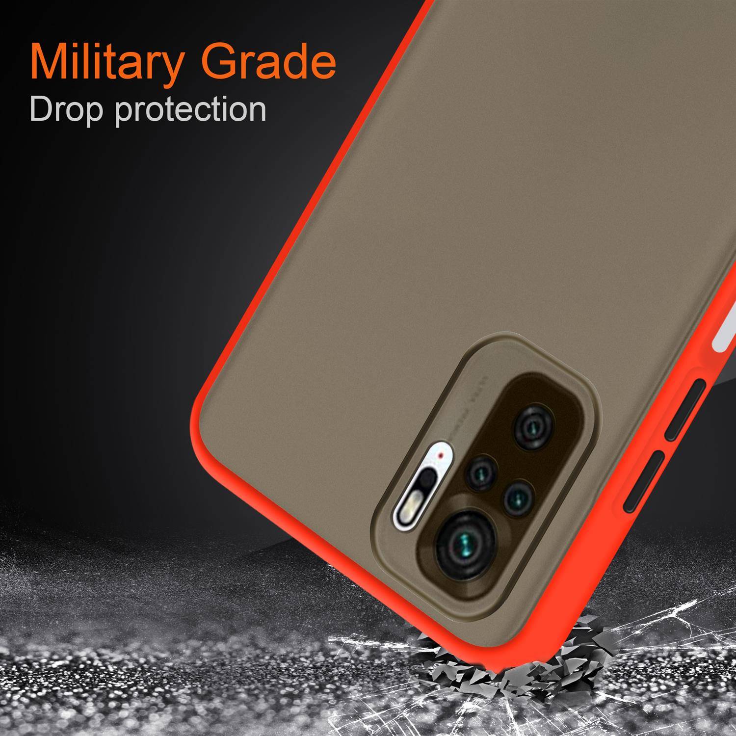Cadorabo Hülle für Xiaomi RedMi NOTE 10 4G / RedMi NOTE 10S Schutz Hülle in Transparent Handyhülle Hybrid Schutzhülle