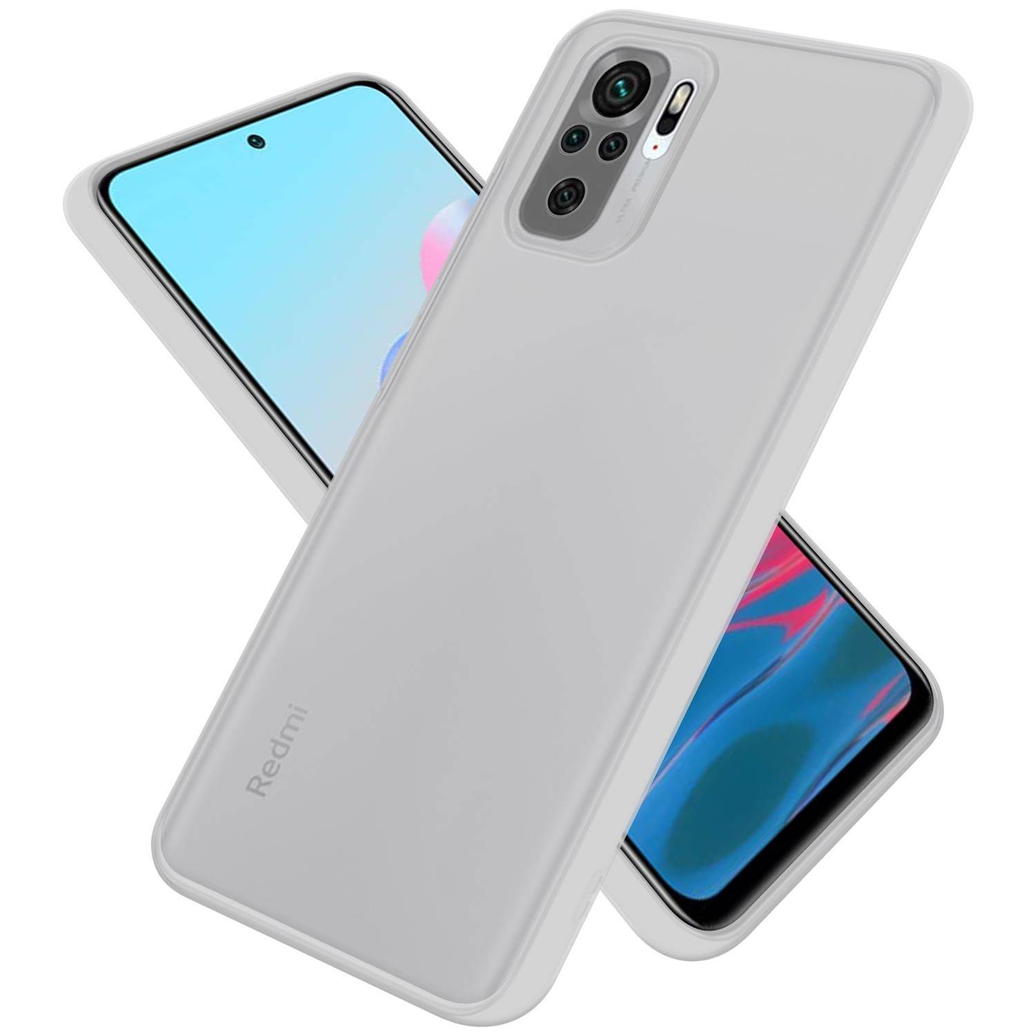 Cadorabo Hülle für Xiaomi RedMi NOTE 10 4G / RedMi NOTE 10S Schutz Hülle in Transparent Handyhülle Hybrid Schutzhülle