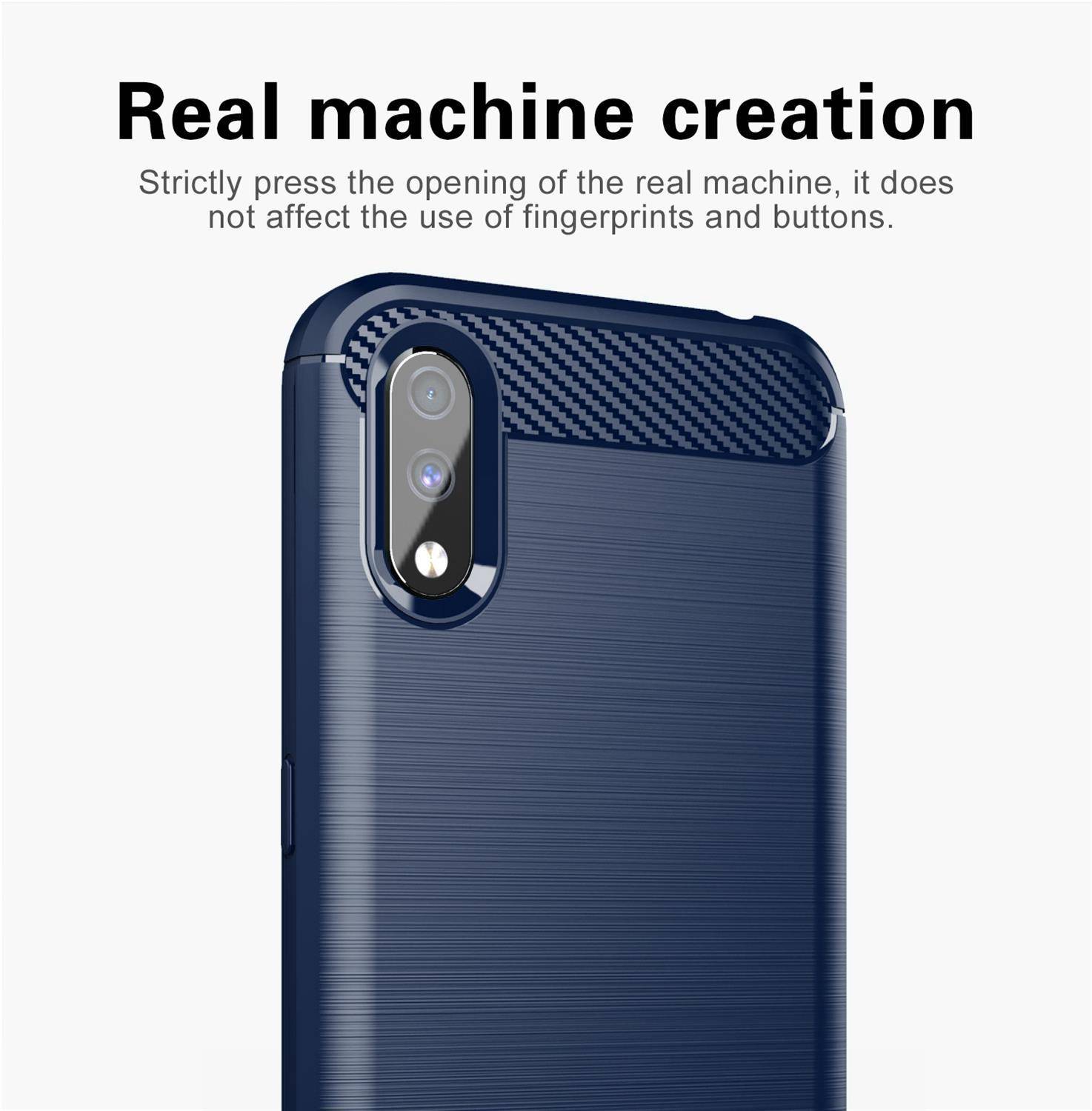 Cadorabo Hülle für Samsung Galaxy A01 in Blau Schutzhülle TPU Case Cover Etui Handyhülle