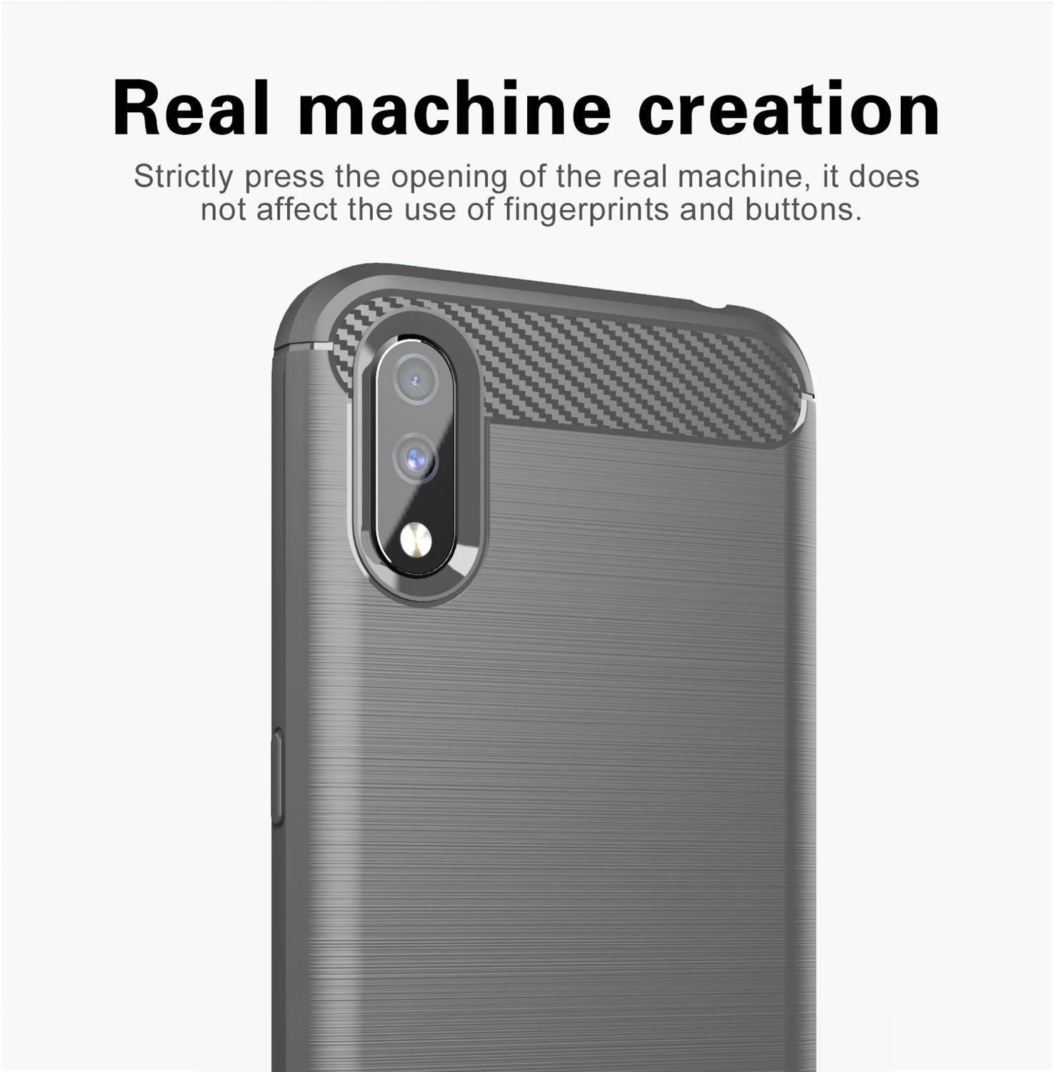 Cadorabo Hülle für Samsung Galaxy A01 in Grau Schutzhülle TPU Case Cover Etui Handyhülle