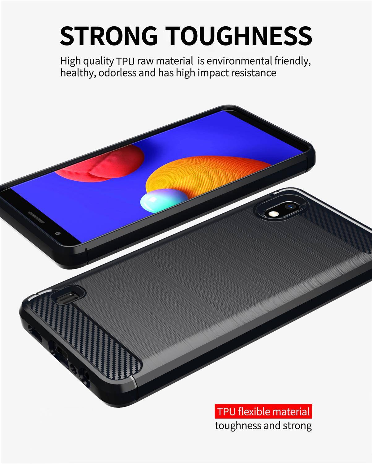 Cadorabo Hülle für Samsung Galaxy A10 / M10 in Schwarz Schutzhülle TPU Case Cover Etui Handyhülle