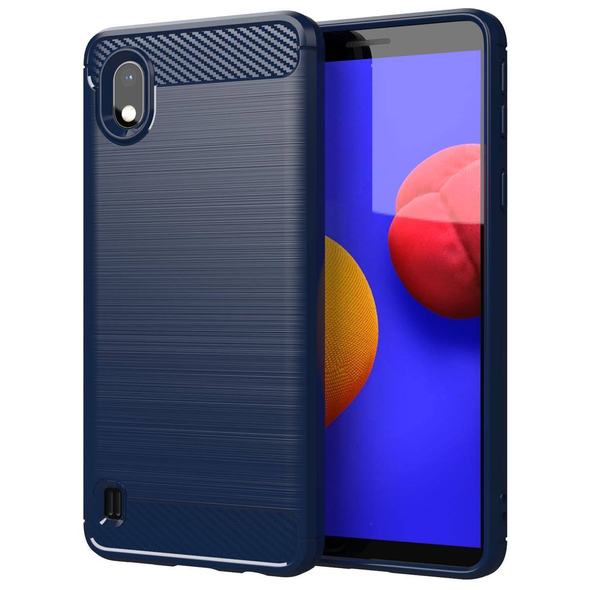 Cadorabo Hülle für Samsung Galaxy A10 / M10 in Blau Schutzhülle TPU Case Cover Etui Handyhülle