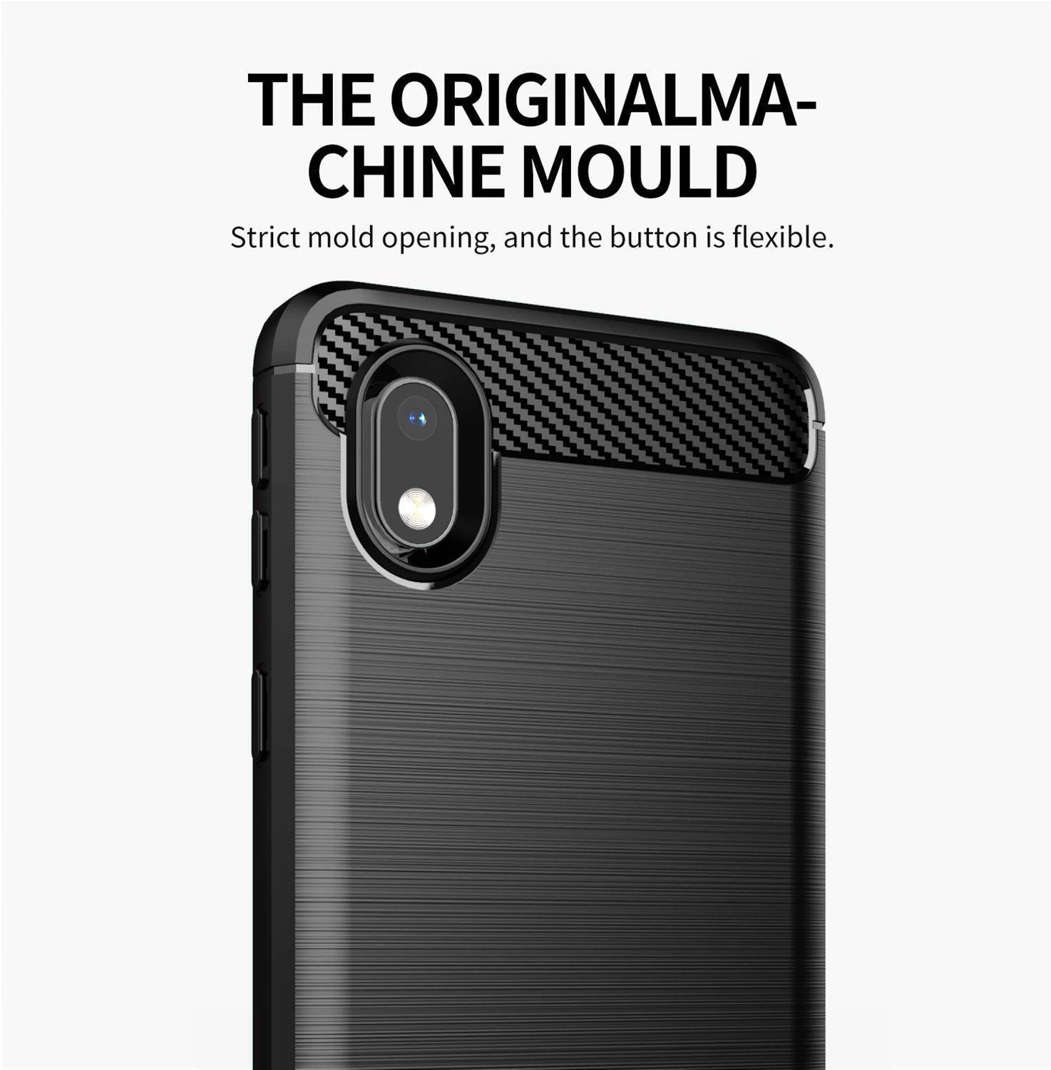 Cadorabo Hülle für Samsung Galaxy A10e / A20e in Schwarz Schutzhülle TPU Case Cover Etui Handyhülle