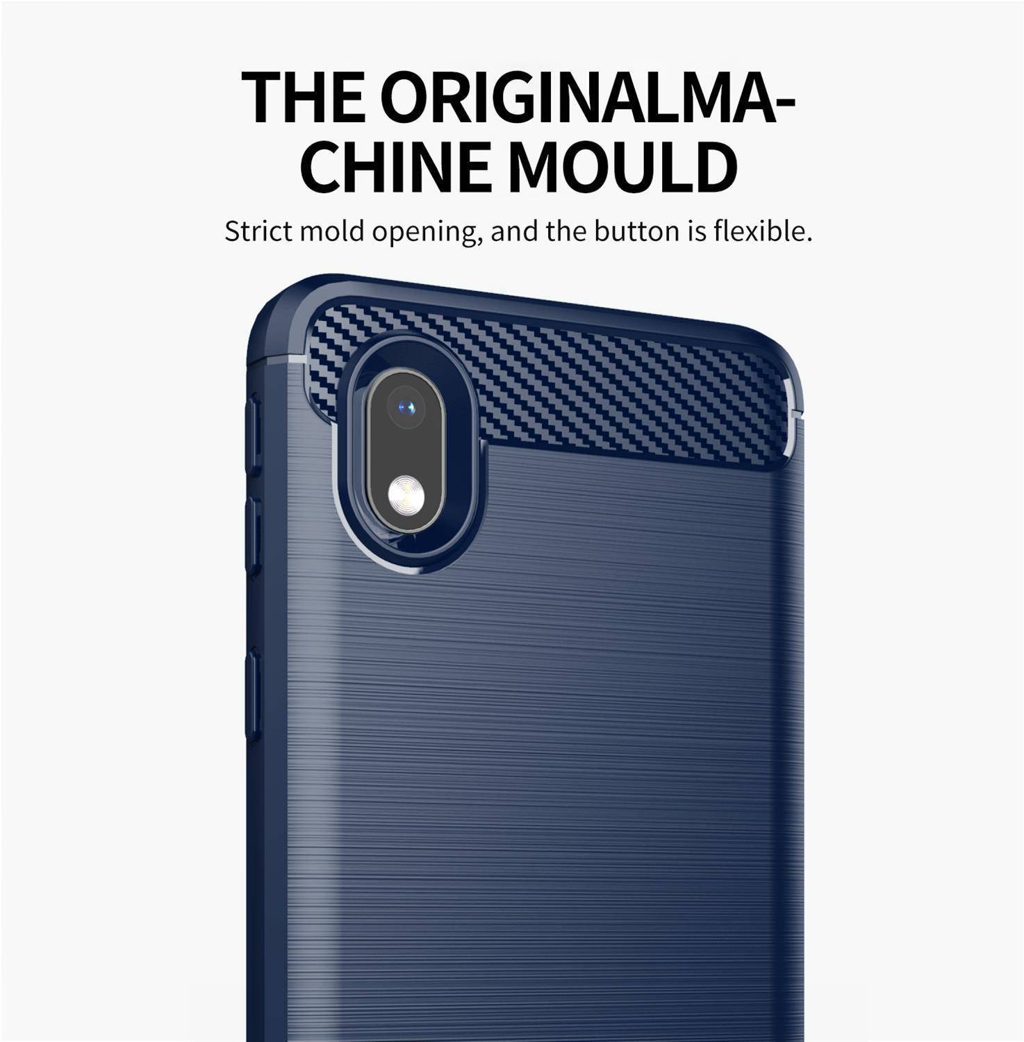 Cadorabo Hülle für Samsung Galaxy A10e / A20e in Blau Schutzhülle TPU Case Cover Etui Handyhülle