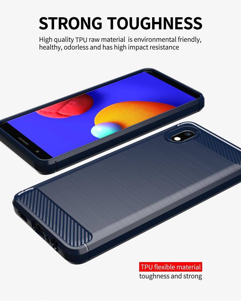 Cadorabo Hülle für Samsung Galaxy A10e / A20e in Blau Schutzhülle TPU Case Cover Etui Handyhülle