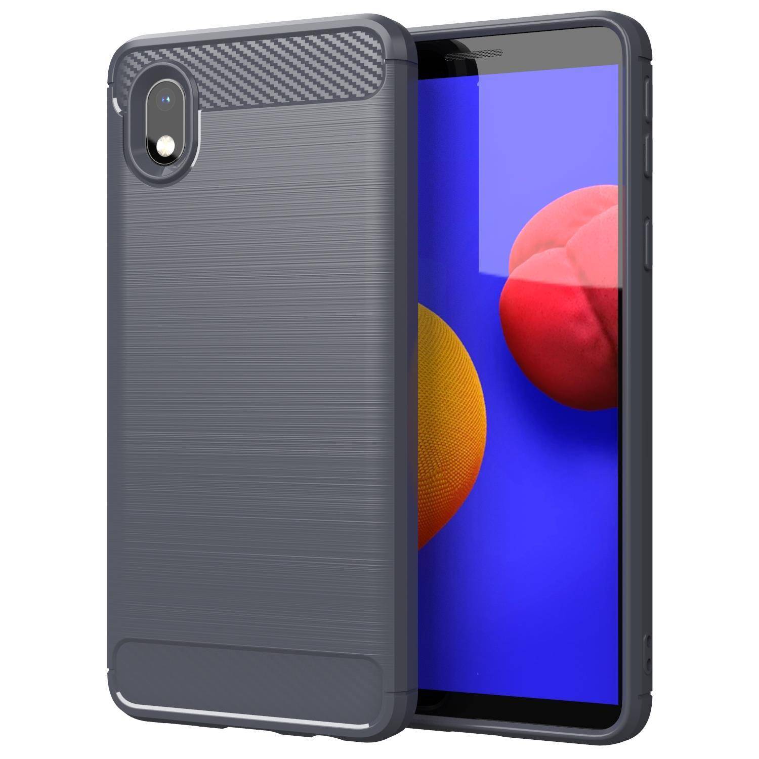 Cadorabo Hülle für Samsung Galaxy A10e / A20e in Grau Schutzhülle TPU Case Cover Etui Handyhülle