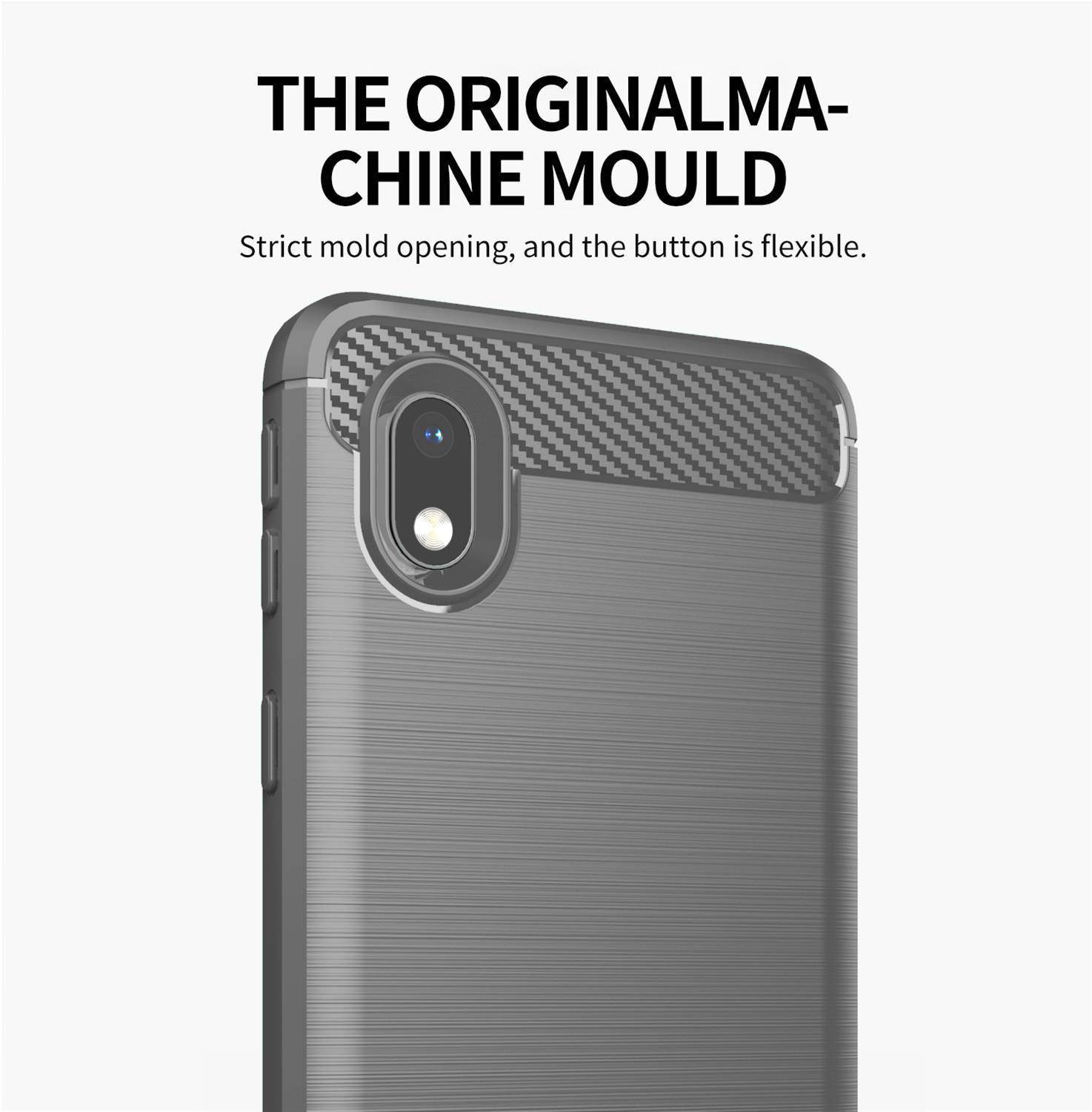 Cadorabo Hülle für Samsung Galaxy A10e / A20e in Grau Schutzhülle TPU Case Cover Etui Handyhülle