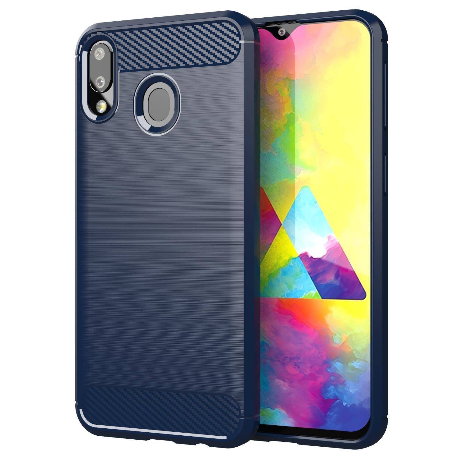 Cadorabo Hülle für Samsung Galaxy A10s / M01s in Blau Schutzhülle TPU Case Cover Etui Handyhülle