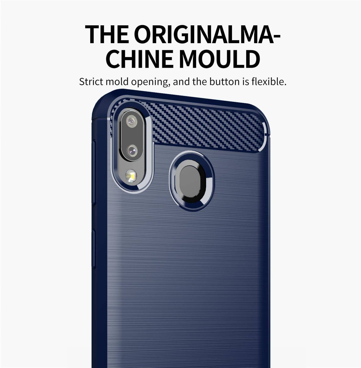 Cadorabo Hülle für Samsung Galaxy A10s / M01s in Blau Schutzhülle TPU Case Cover Etui Handyhülle