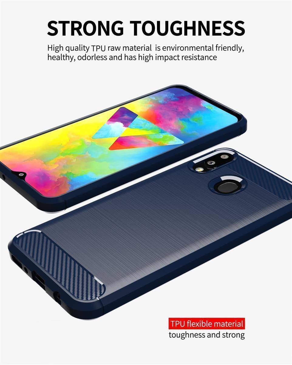Cadorabo Hülle für Samsung Galaxy A10s / M01s in Blau Schutzhülle TPU Case Cover Etui Handyhülle