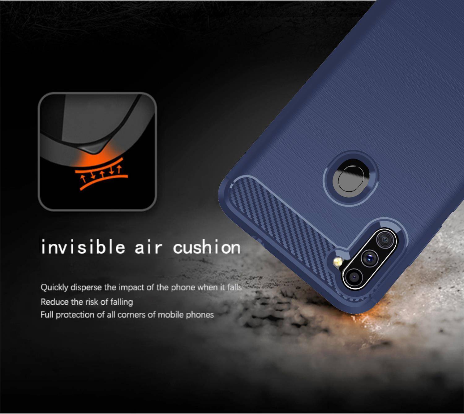 Cadorabo Hülle für Samsung Galaxy A11 / M11 in Blau Schutzhülle TPU Case Cover Etui Handyhülle