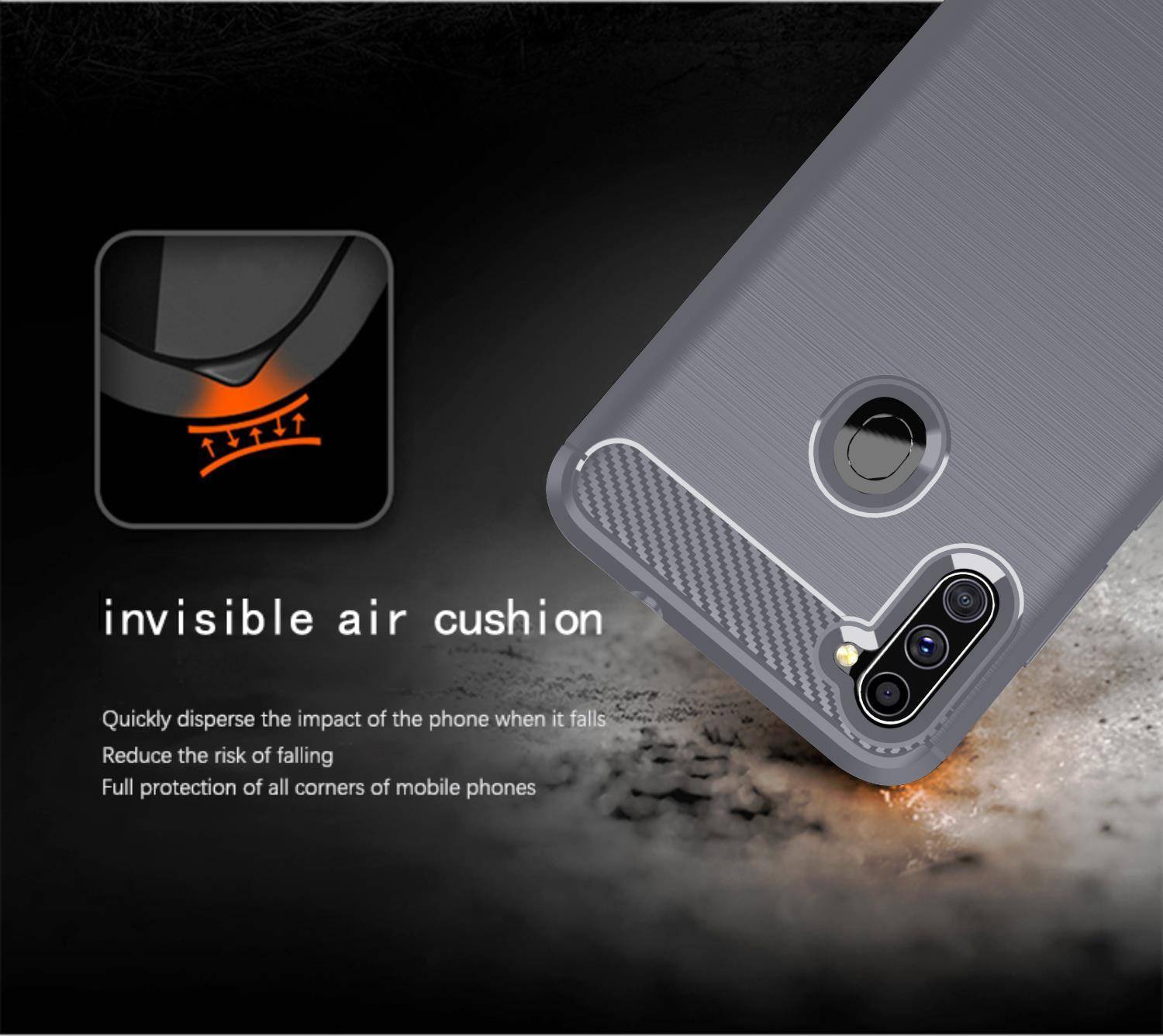 Cadorabo Hülle für Samsung Galaxy A11 / M11 in Grau Schutzhülle TPU Case Cover Etui Handyhülle