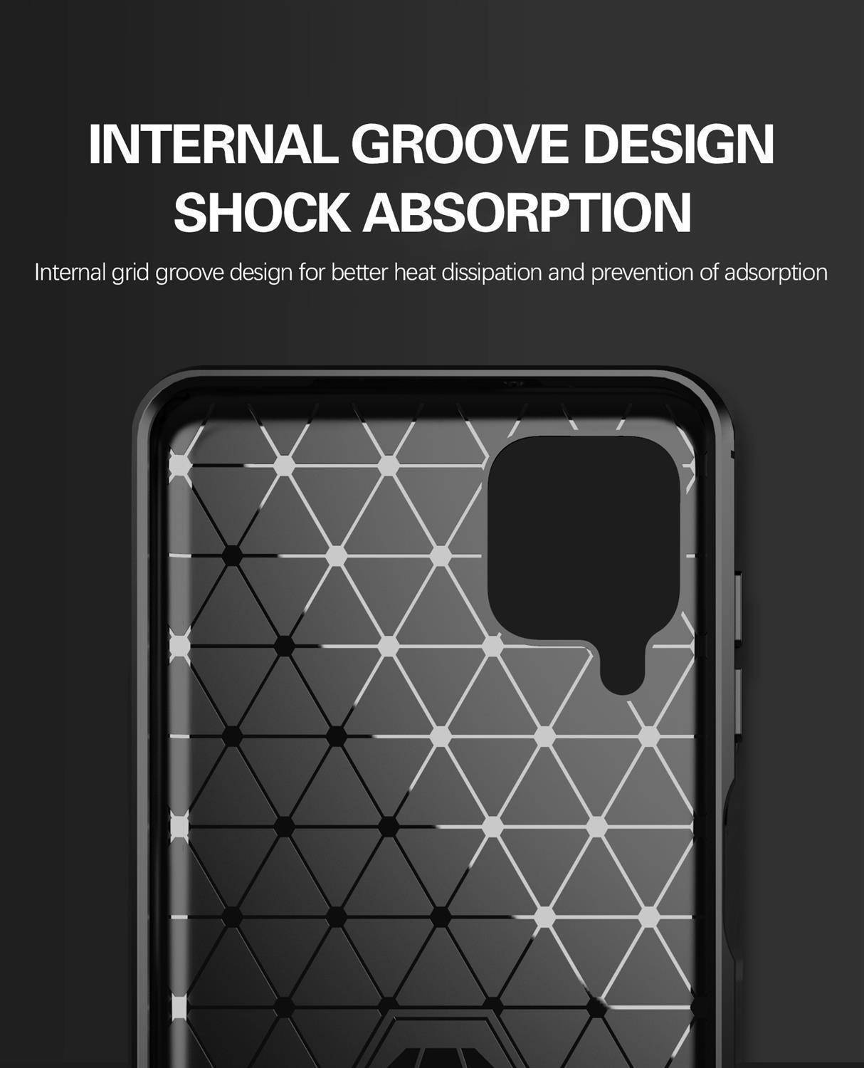 Cadorabo Hülle für Samsung Galaxy A12 / M12 in Grau Schutzhülle TPU Case Cover Etui Handyhülle