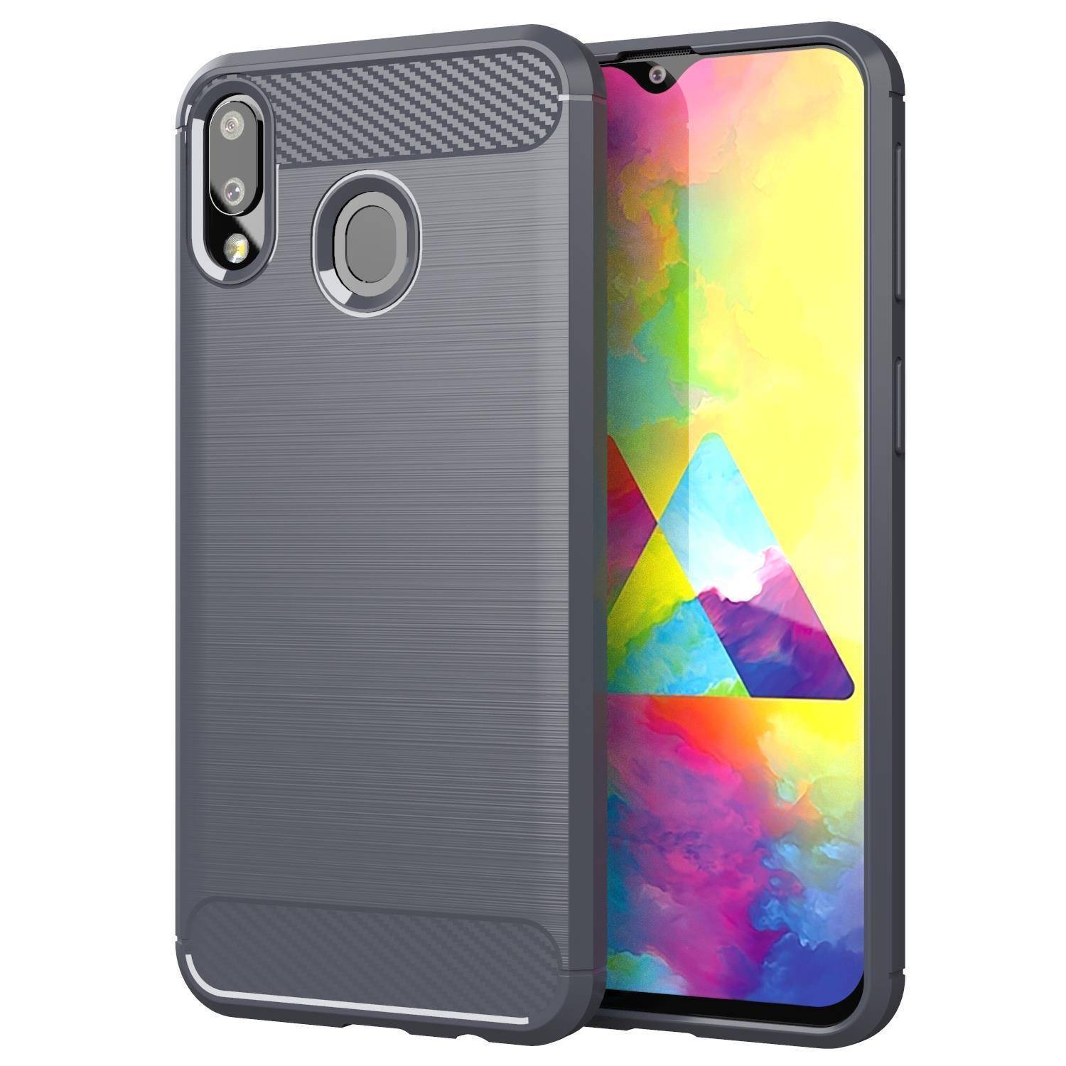 Cadorabo Hülle für Samsung Galaxy A20 / A30 / M10s in Grau Schutzhülle TPU Case Cover Etui Handyhülle