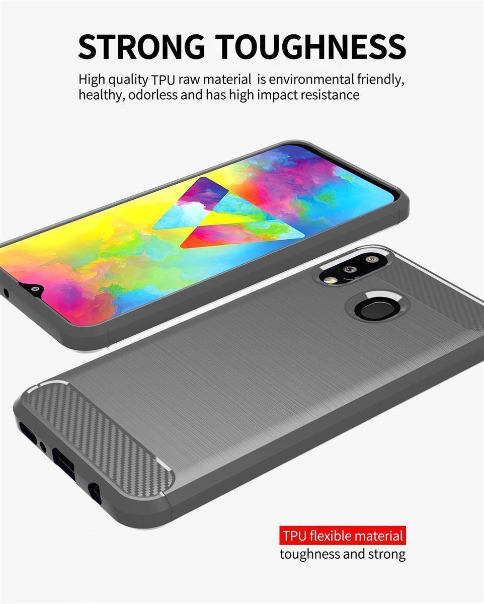Cadorabo Hülle für Samsung Galaxy A20 / A30 / M10s in Grau Schutzhülle TPU Case Cover Etui Handyhülle