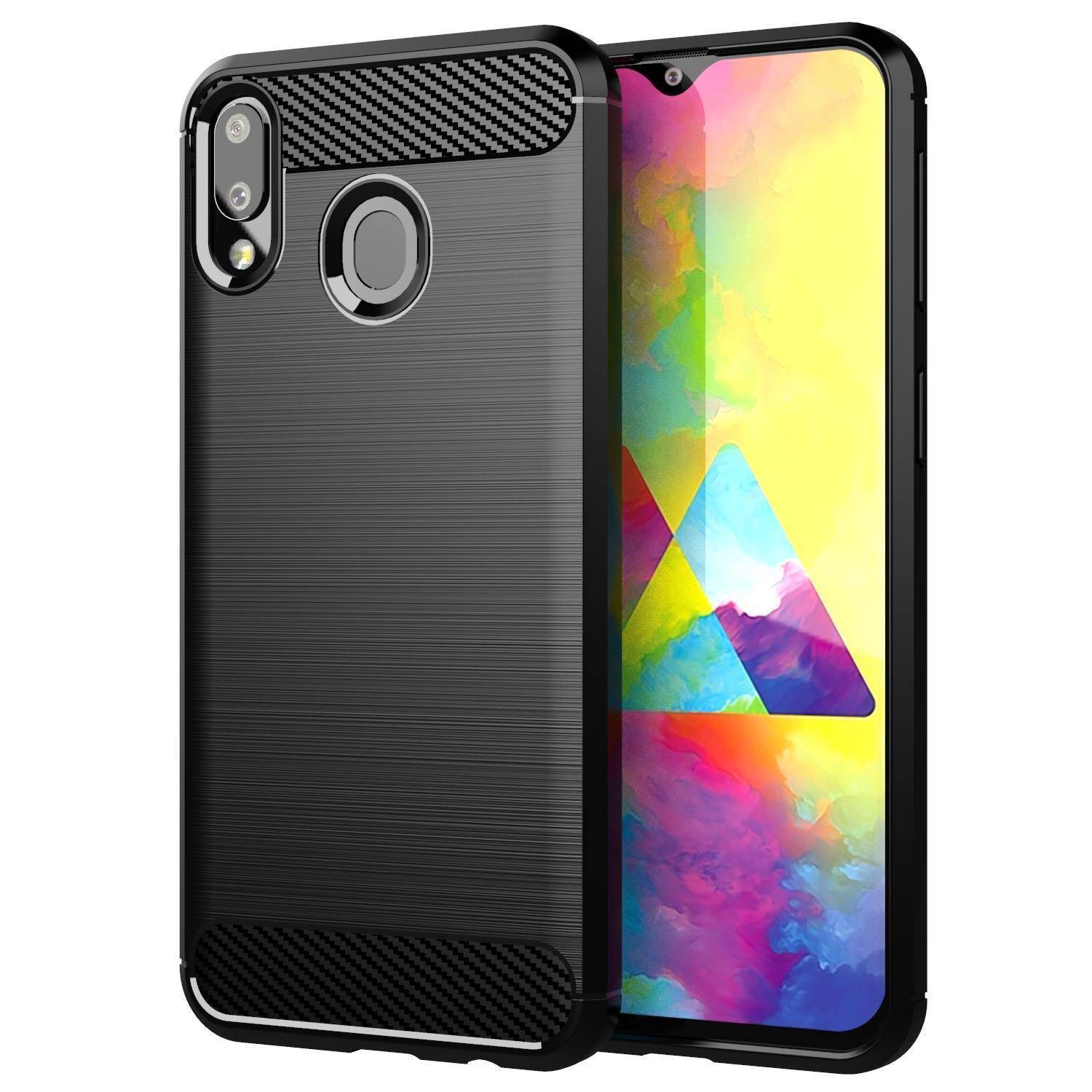 Cadorabo Hülle für Samsung Galaxy A10e / A20e in Schwarz Schutzhülle TPU Case Cover Etui Handyhülle