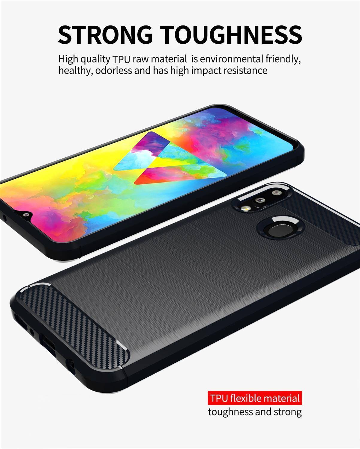 Cadorabo Hülle für Samsung Galaxy A10e / A20e in Schwarz Schutzhülle TPU Case Cover Etui Handyhülle