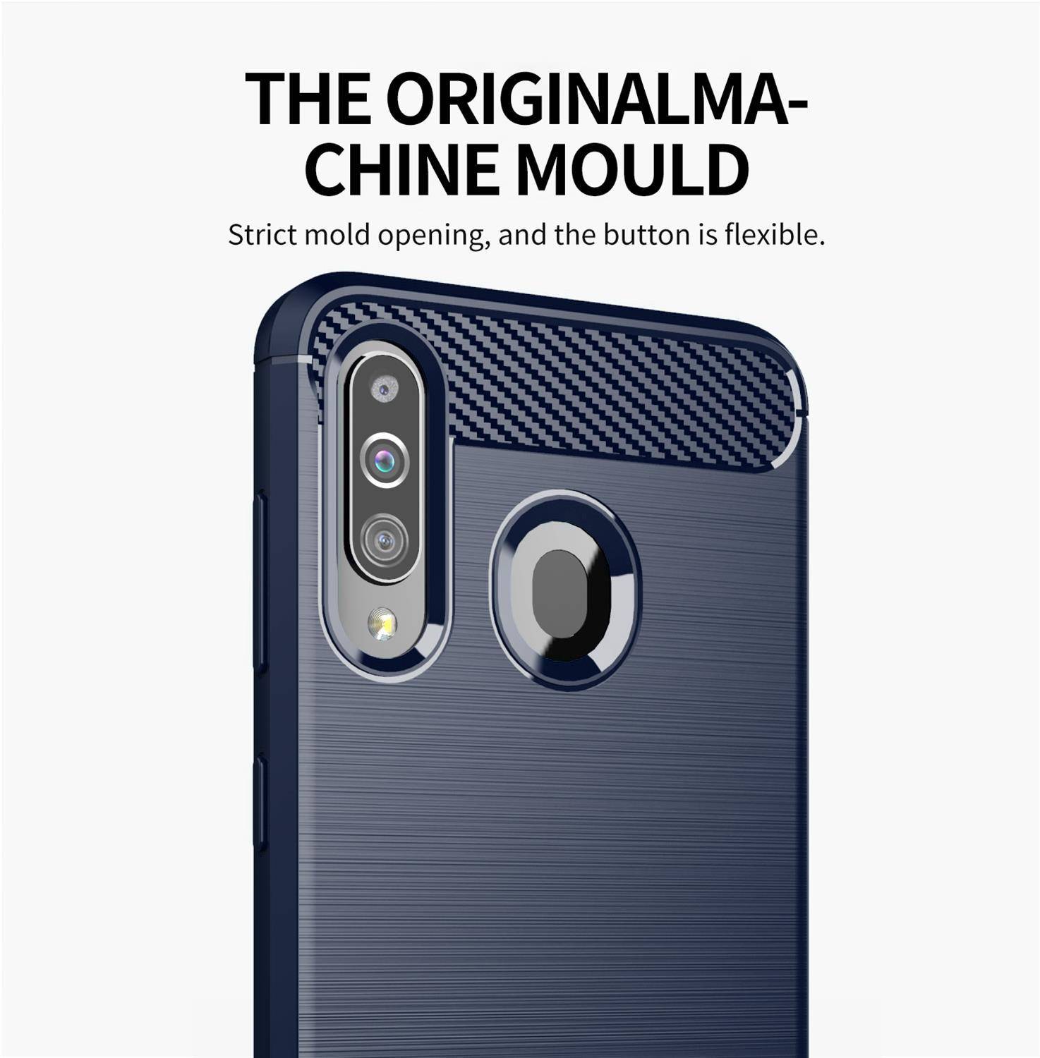 Cadorabo Hülle für Samsung Galaxy A20s in Blau Schutzhülle TPU Case Cover Etui Handyhülle