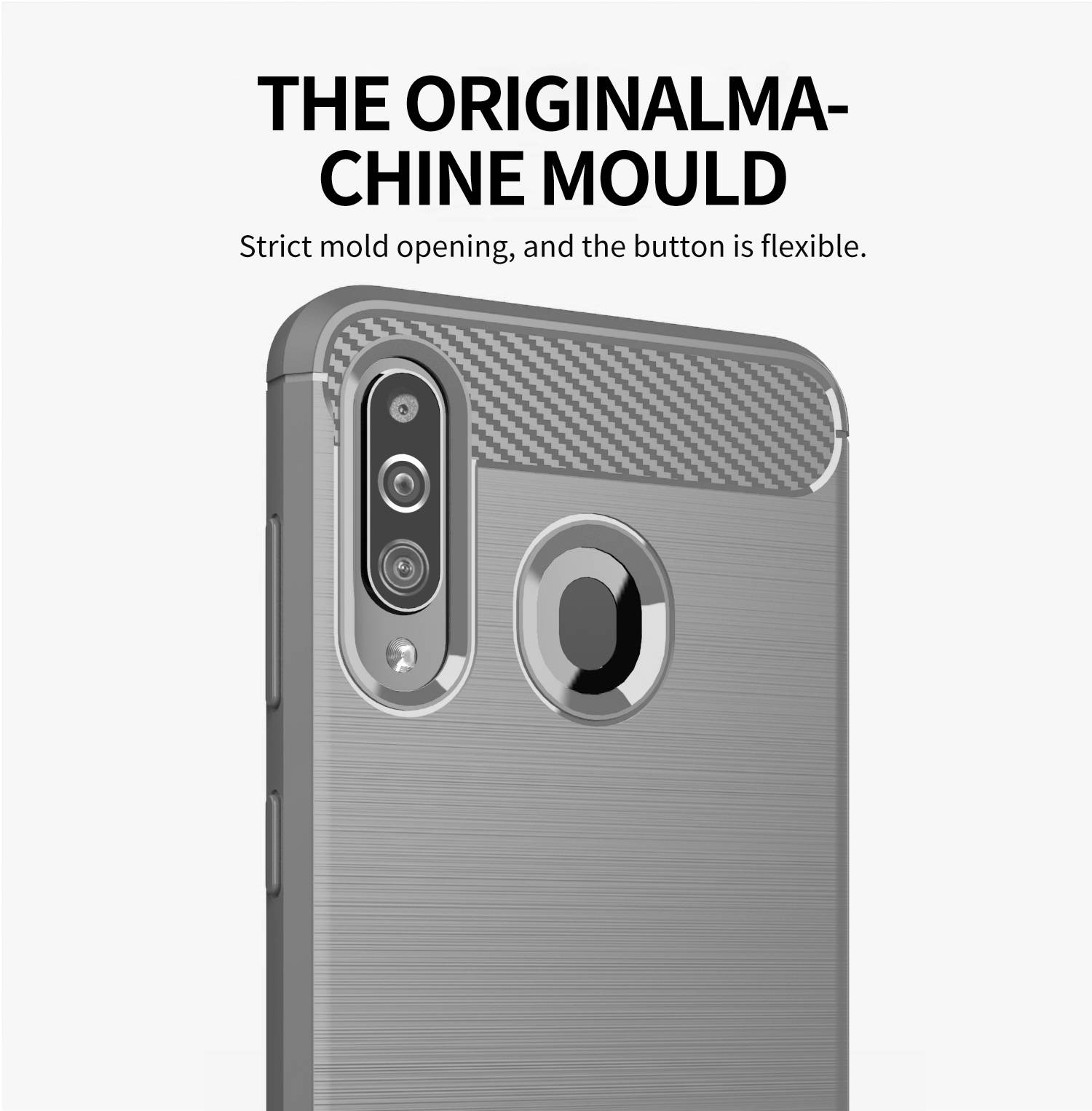 Cadorabo Hülle für Samsung Galaxy A20s in Grau Schutzhülle TPU Case Cover Etui Handyhülle