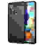 Cadorabo Hülle für Samsung Galaxy A21s in Schwarz Schutzhülle TPU Case Cover Etui Handyhülle