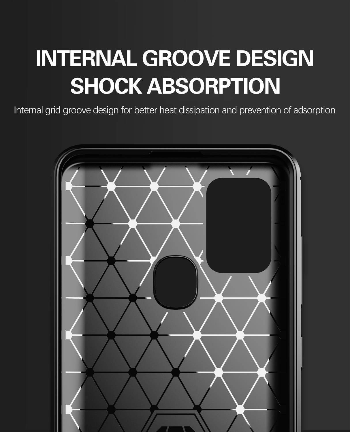 Cadorabo Hülle für Samsung Galaxy A21s in Blau Schutzhülle TPU Case Cover Etui Handyhülle