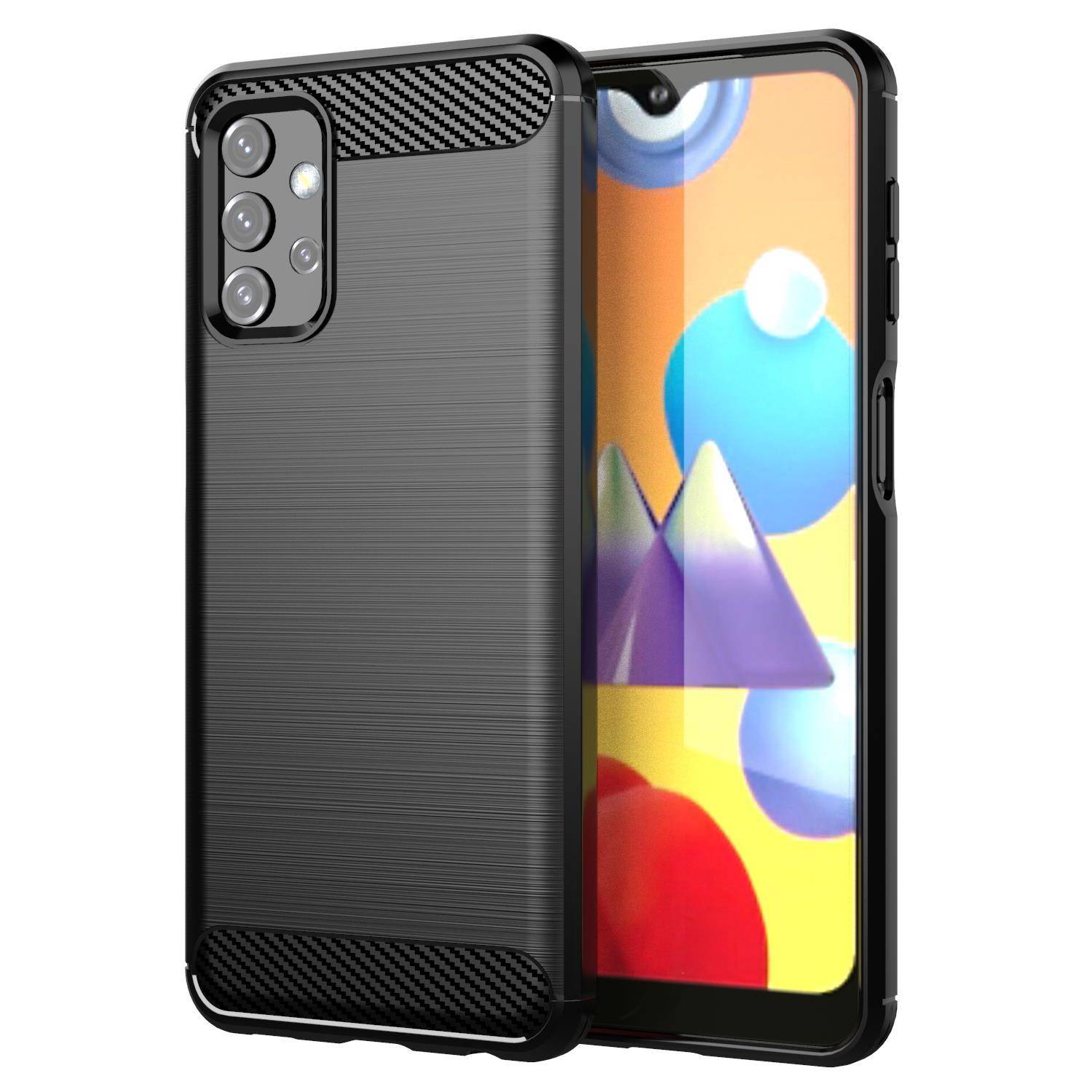 Cadorabo Hülle für Samsung Galaxy A32 5G in Schwarz Schutzhülle TPU Case Cover Etui Handyhülle