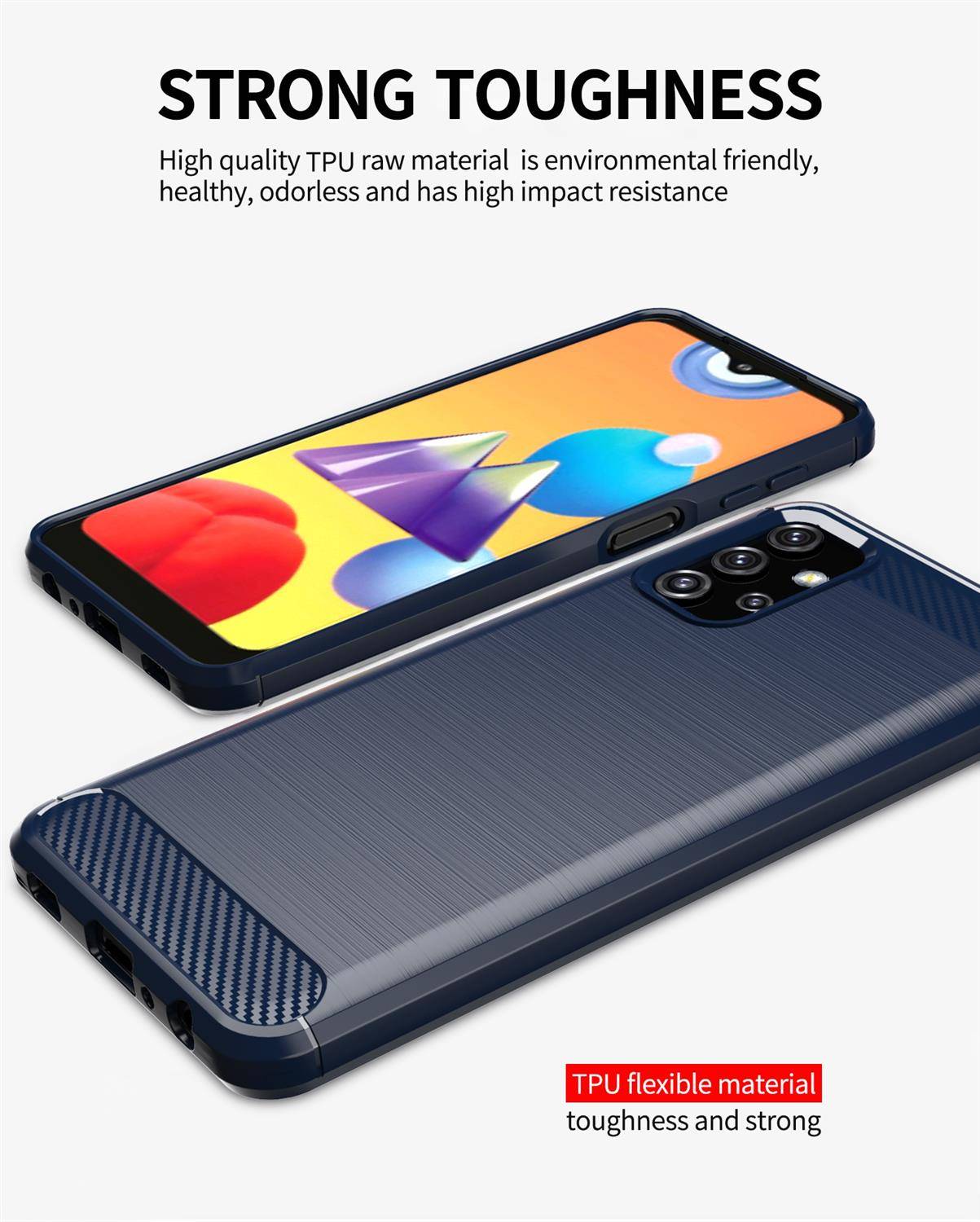 Cadorabo Hülle für Samsung Galaxy A32 5G in Blau Schutzhülle TPU Case Cover Etui Handyhülle