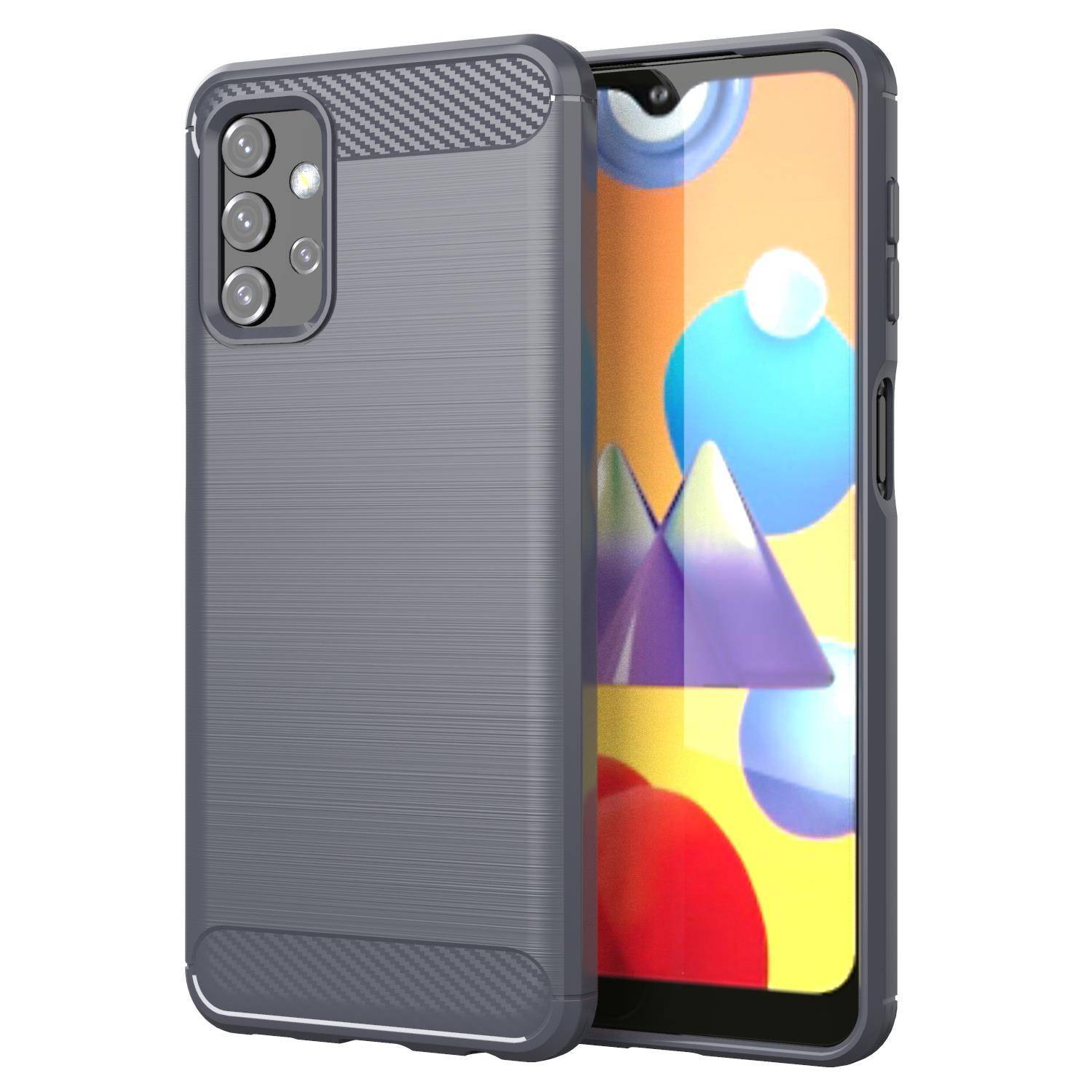 Cadorabo Hülle für Samsung Galaxy A32 5G in Grau Schutzhülle TPU Case Cover Etui Handyhülle