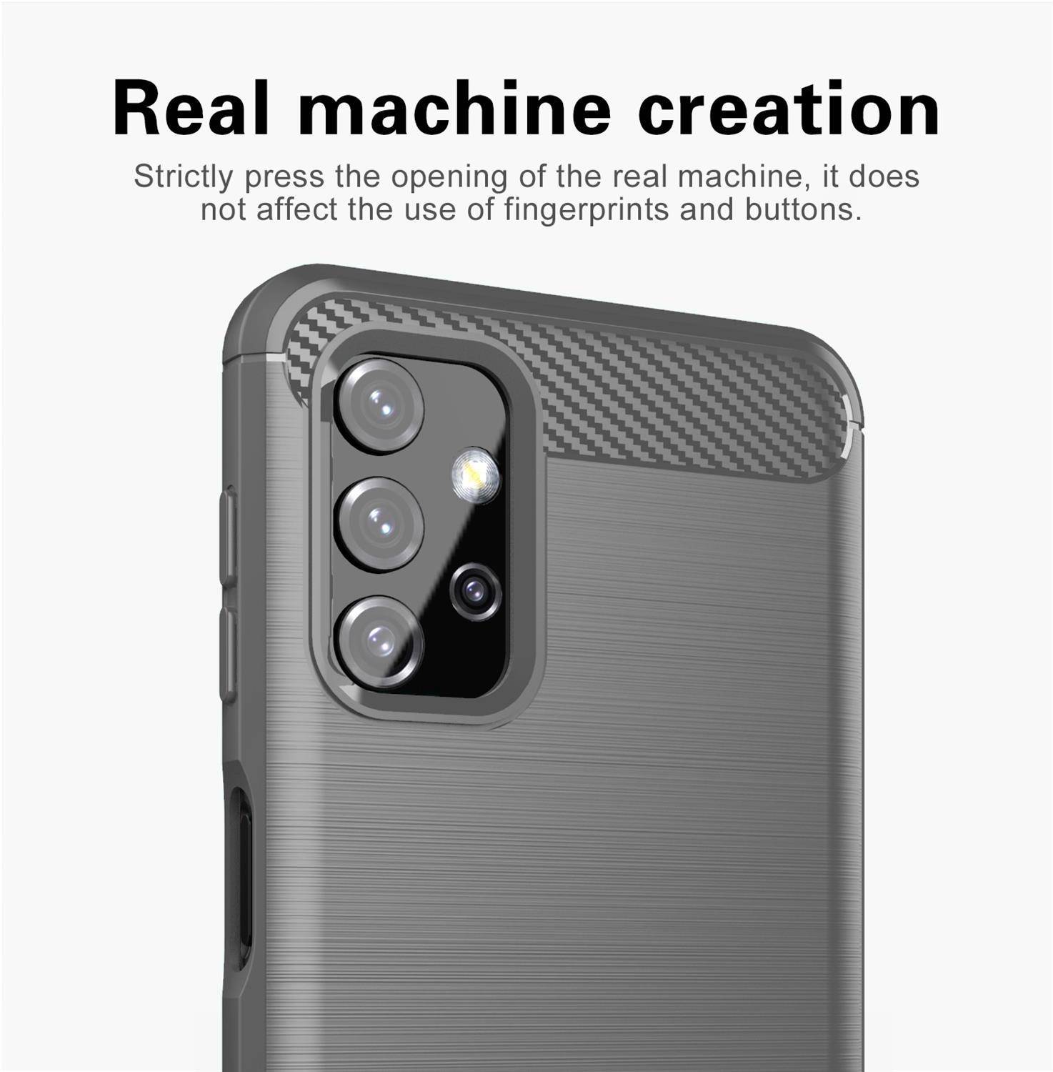 Cadorabo Hülle für Samsung Galaxy A32 5G in Grau Schutzhülle TPU Case Cover Etui Handyhülle