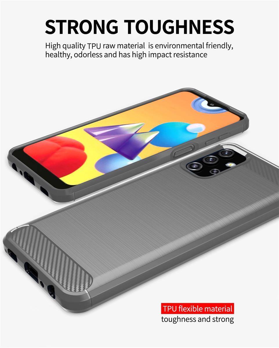 Cadorabo Hülle für Samsung Galaxy A32 5G in Grau Schutzhülle TPU Case Cover Etui Handyhülle