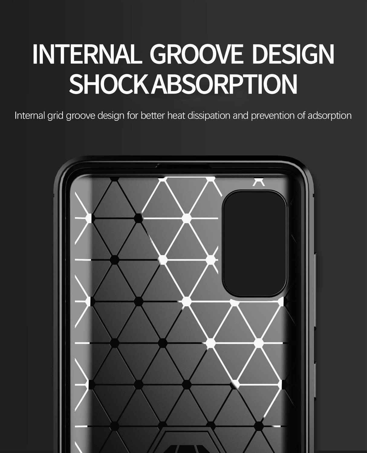 Cadorabo Hülle für Samsung Galaxy A41 in Schwarz Schutzhülle TPU Case Cover Etui Handyhülle