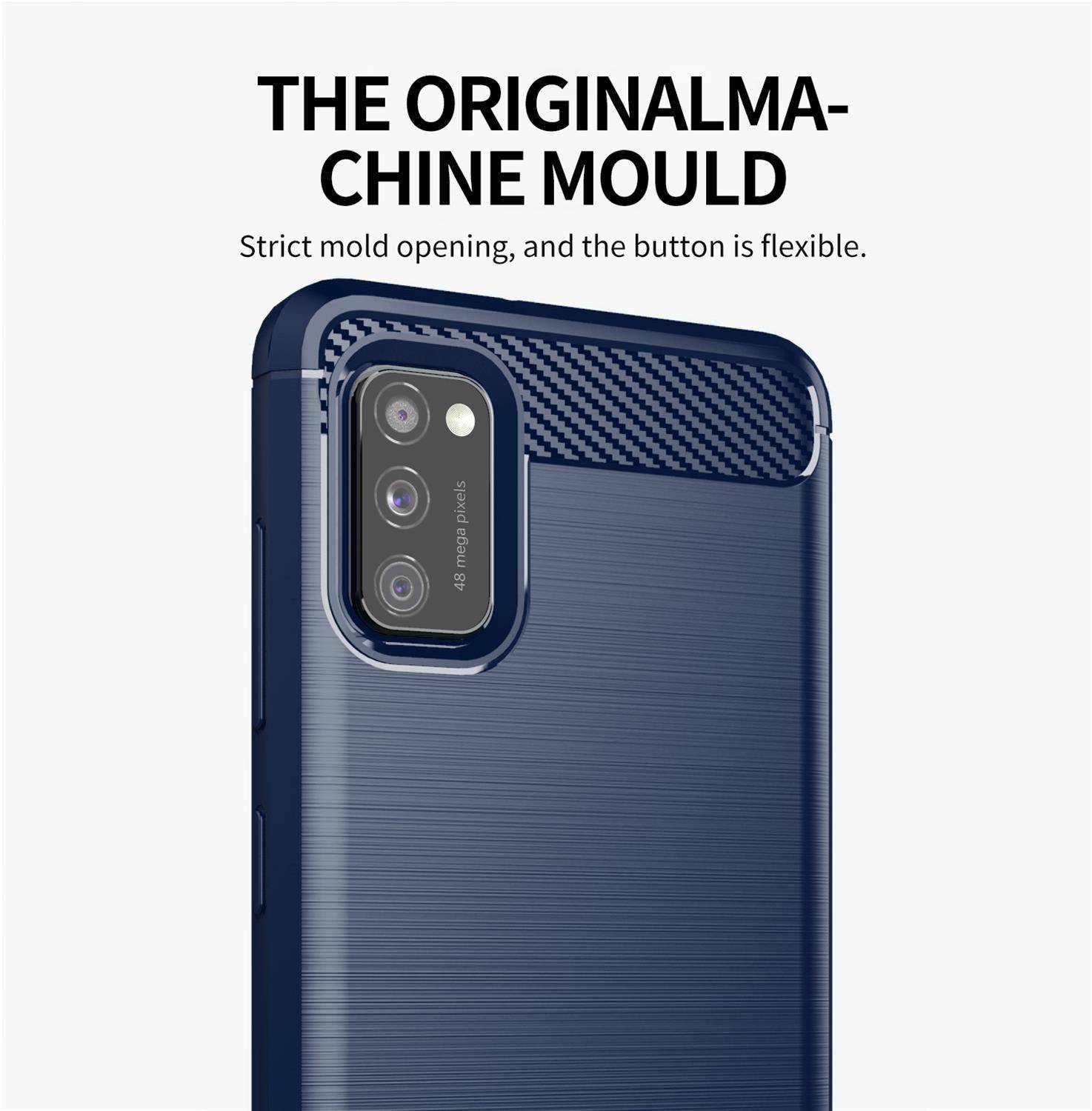 Cadorabo Hülle für Samsung Galaxy A41 in Blau Schutzhülle TPU Case Cover Etui Handyhülle
