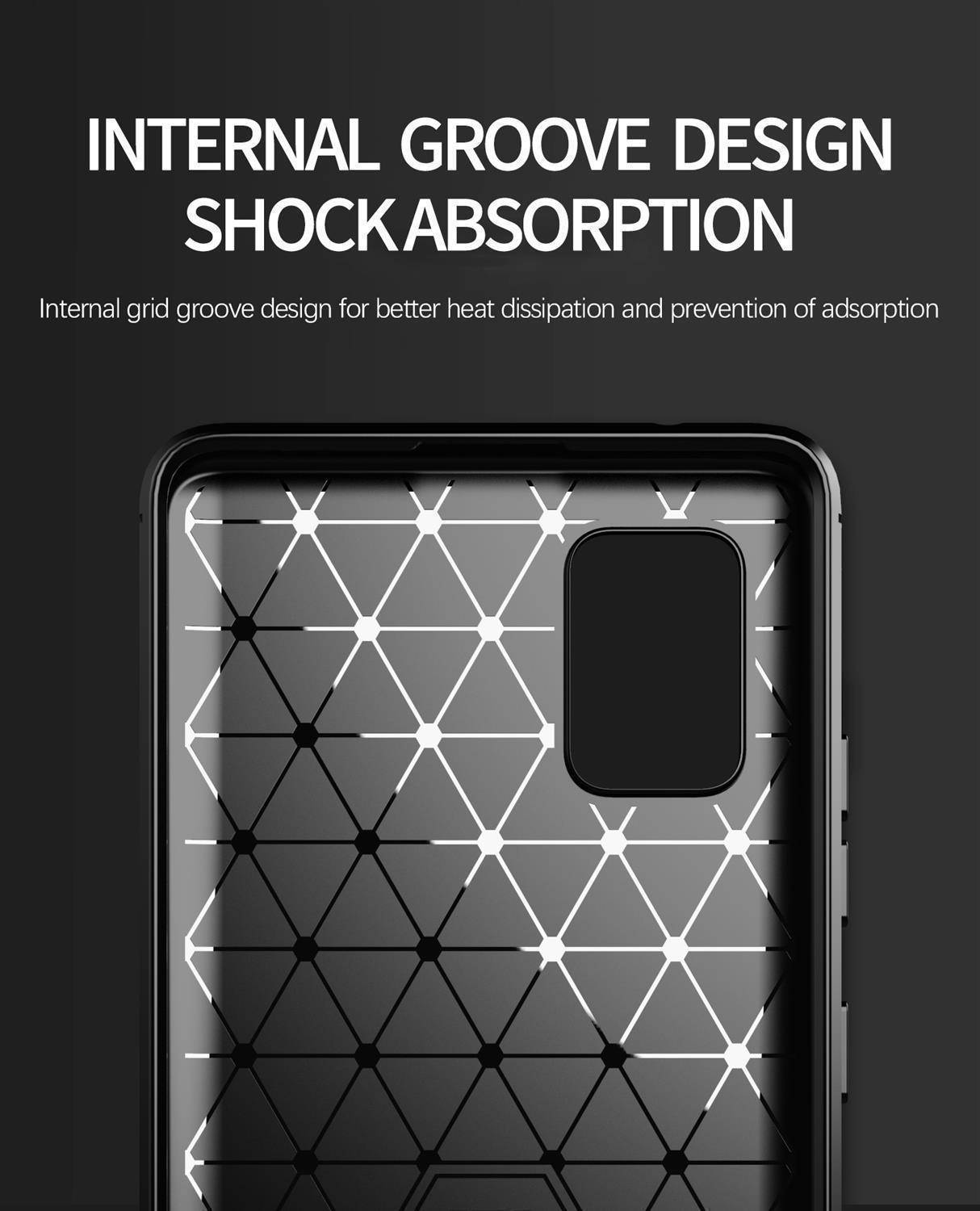 Cadorabo Hülle für Samsung Galaxy A51 4G / M40s in Grau Schutzhülle TPU Case Cover Etui Handyhülle