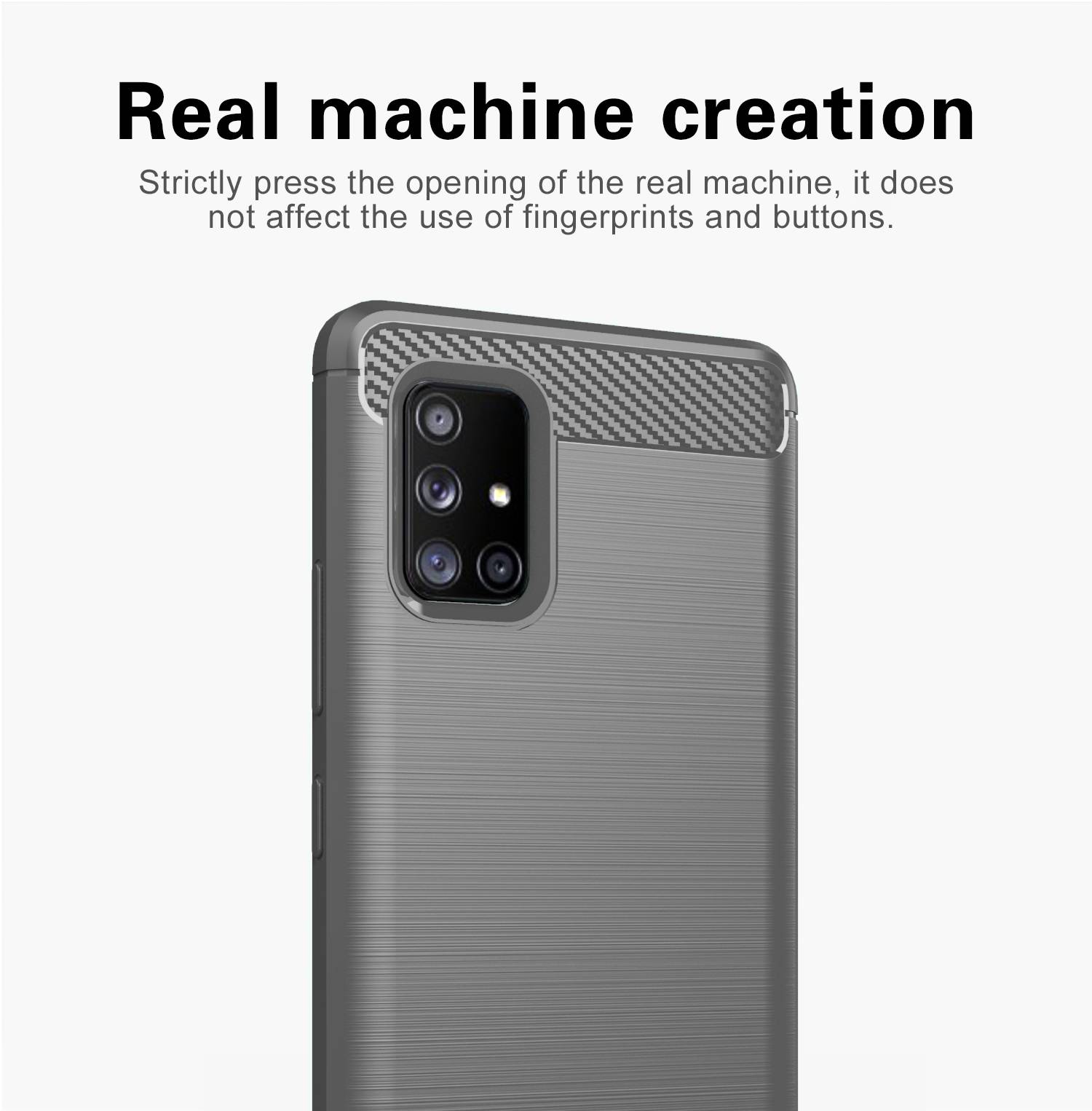 Cadorabo Hülle für Samsung Galaxy A71 4G in Grau Schutzhülle TPU Case Cover Etui Handyhülle
