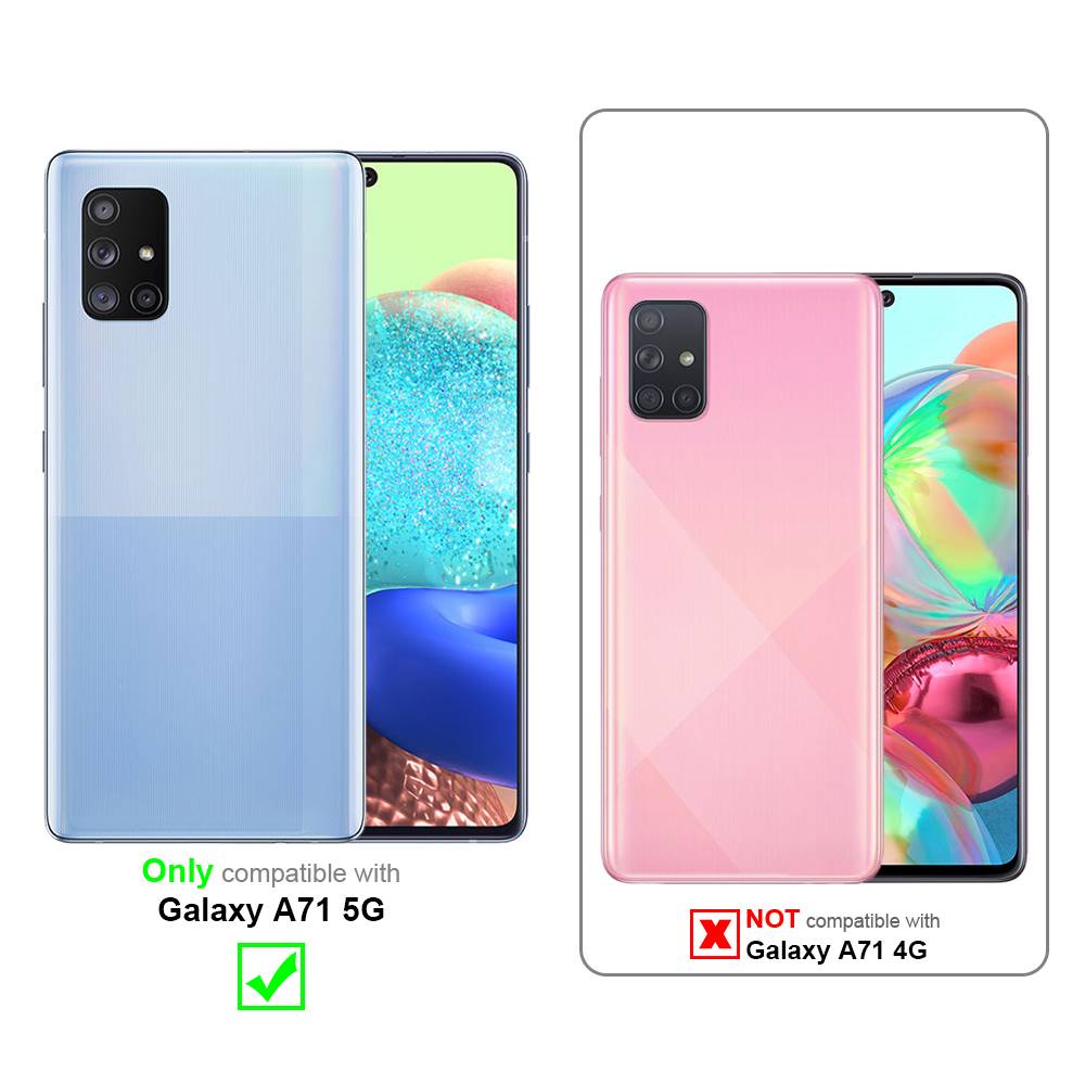 Cadorabo Hülle für Samsung Galaxy A71 5G in Blau Schutzhülle TPU Case Cover Etui Handyhülle