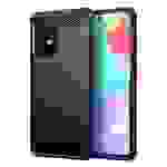 Cadorabo Hülle für Samsung Galaxy A72 4G / 5G in Schwarz Schutzhülle TPU Case Cover Etui Handyhülle