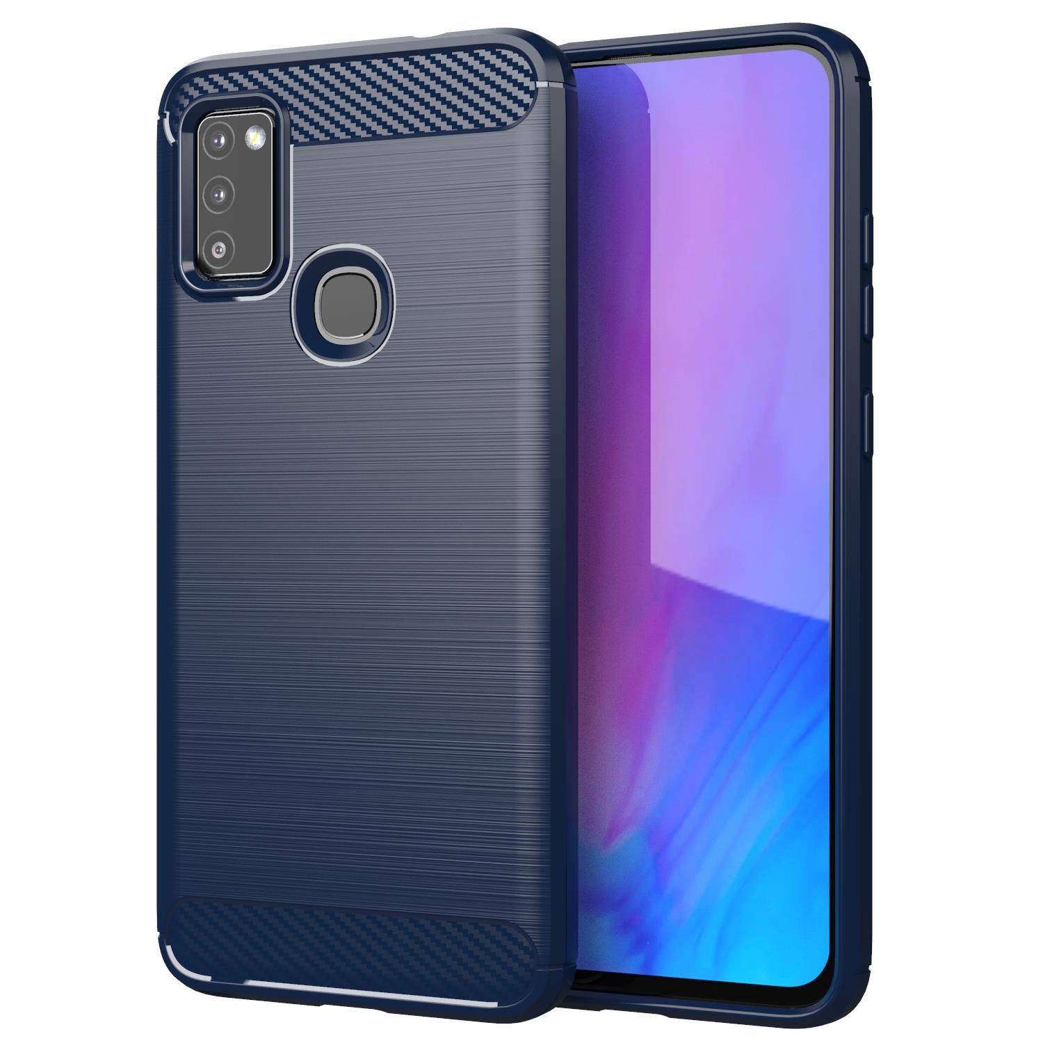 Cadorabo Hülle für Samsung Galaxy M51 in Blau Schutzhülle TPU Case Cover Etui Handyhülle